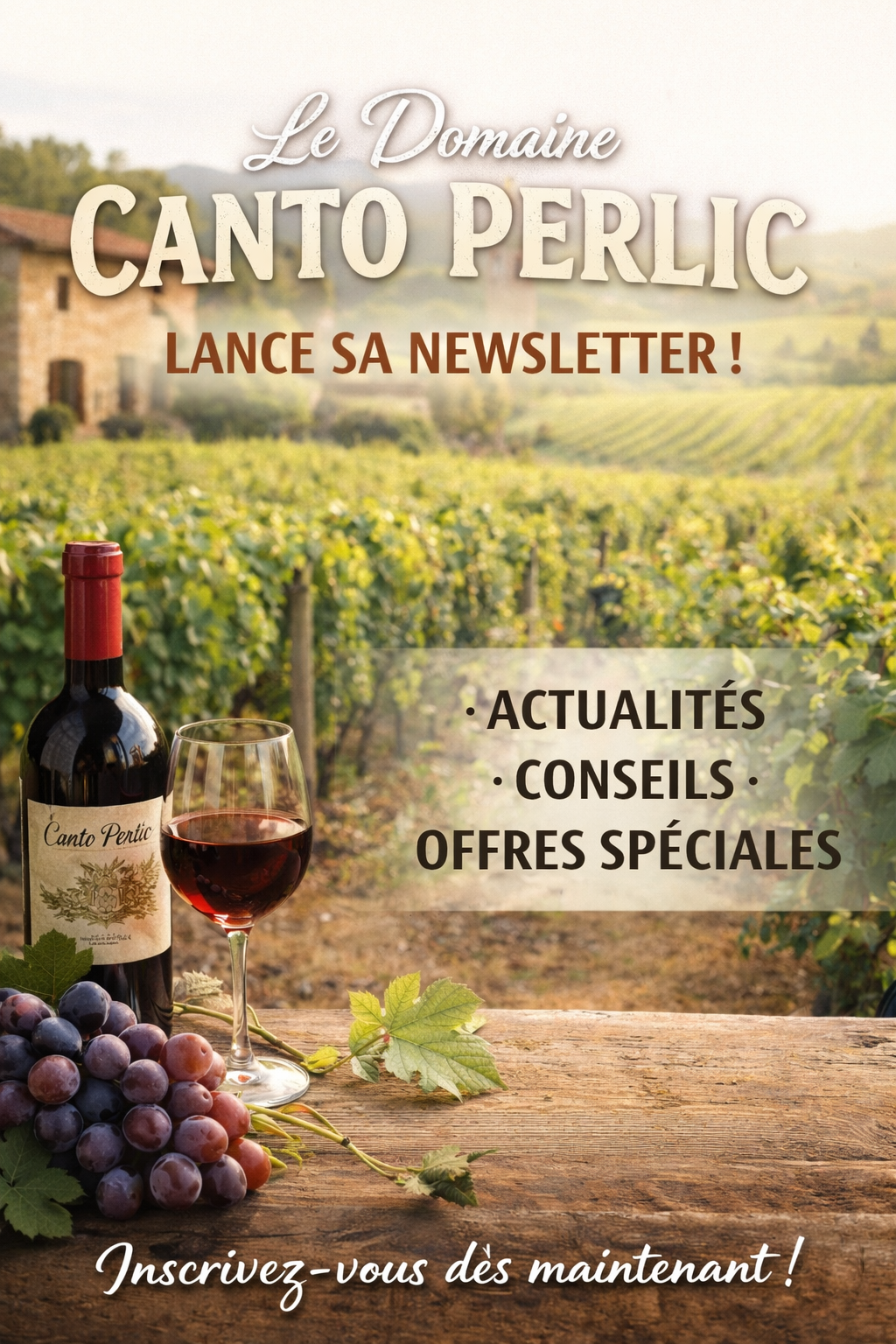Le Domaine Canto Perlic lance sa newsletter !