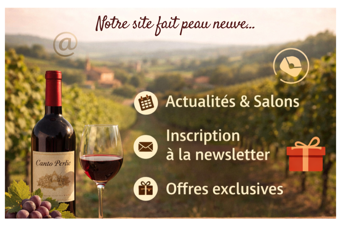 Le Domaine Canto Perlic lance sa newsletter !