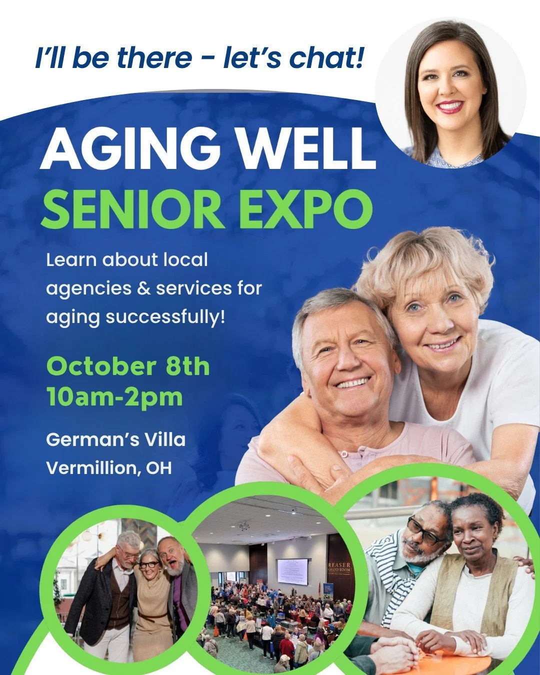 Stop by my table &amp; let&rsquo;s chat!

This amazing event, hosted by Lorain County Office on Aging, is all about connecting older adults with valuable local services. 

Think:
✅ Health checkups
✅ Free lunch
✅ Giveaways + prizes
✅ 50+ exhibitors (l