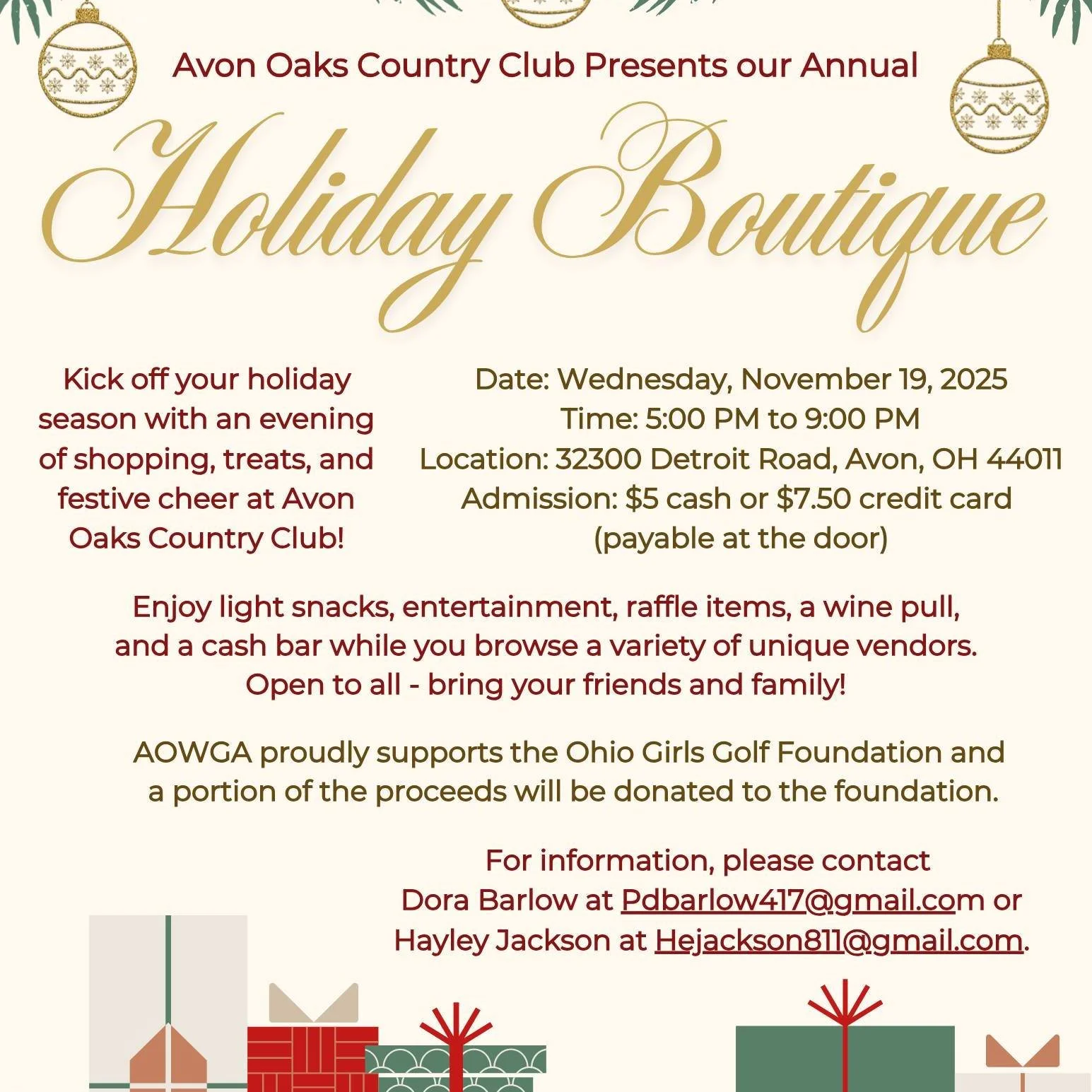 Come join us on Wednesday evening, where we'll be handing out oreos (thanks ZuZu Chocolates &amp; Treats), raffling off a free session, and selling gift certificates!  Get your holiday shopping out of the way early and easily with local vendors!  Hop