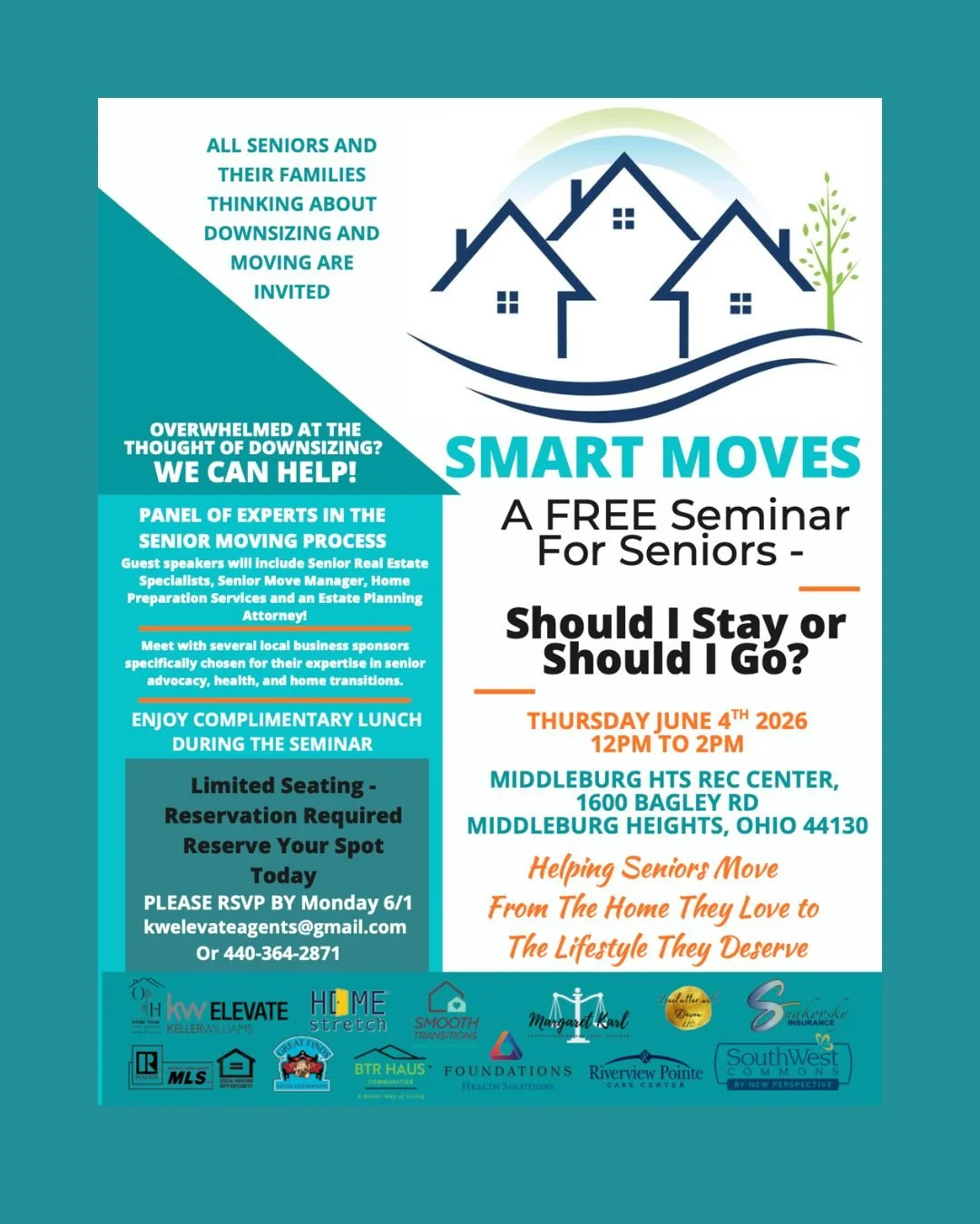 Something I hear all the time: &ldquo;I know I need to downsize &hellip; I just don&rsquo;t know where to start.&rdquo;

If that sounds familiar for yourself or someone you care about I want you to know about this event. I&rsquo;ll be there  on June 
