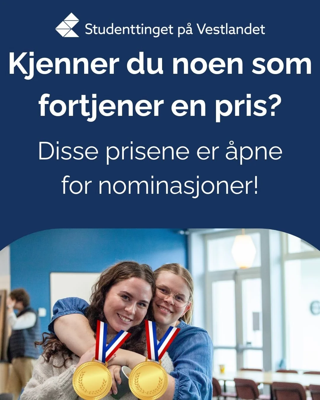 No kan du nominere til HVL prisene!🥇
Viss du vil lese meir om prisene ➡️ G&aring; inn p&aring; hvl.no