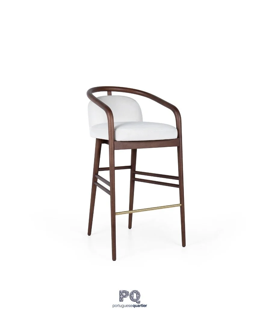 Curves, comfort &amp; a touch of Portuguese soul, the Essex Bar Chair by JG Home Living. #PortugueseQuartier #JGHomeLiving
