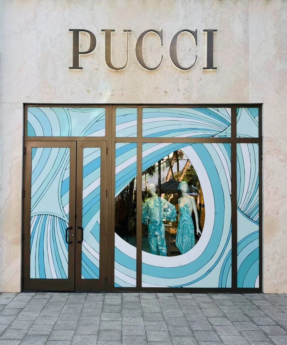 pucci-visual merchandising-visual merchandiser-store concept-scenography-display-props-pop up-retail-windows-art Basel Miami-art Basel-art Basel Miami 2025-Camille Miceli-window concept-print-iride-passepartout