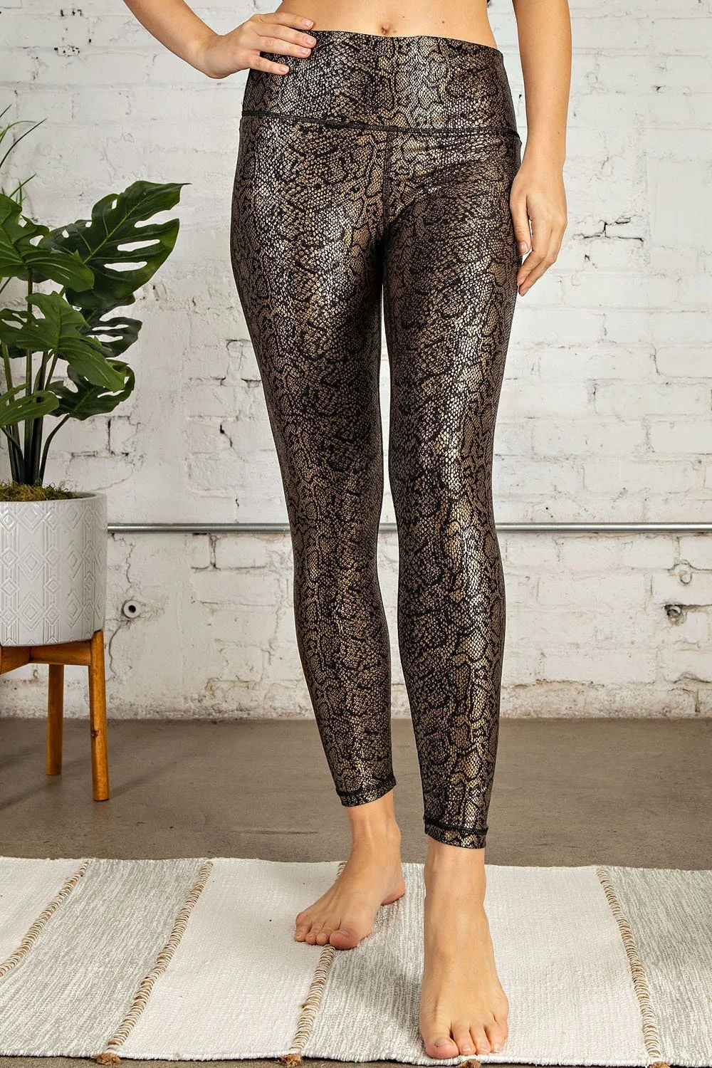 Anaconda Foil Printed Full Length Legging — LSF Boutique
