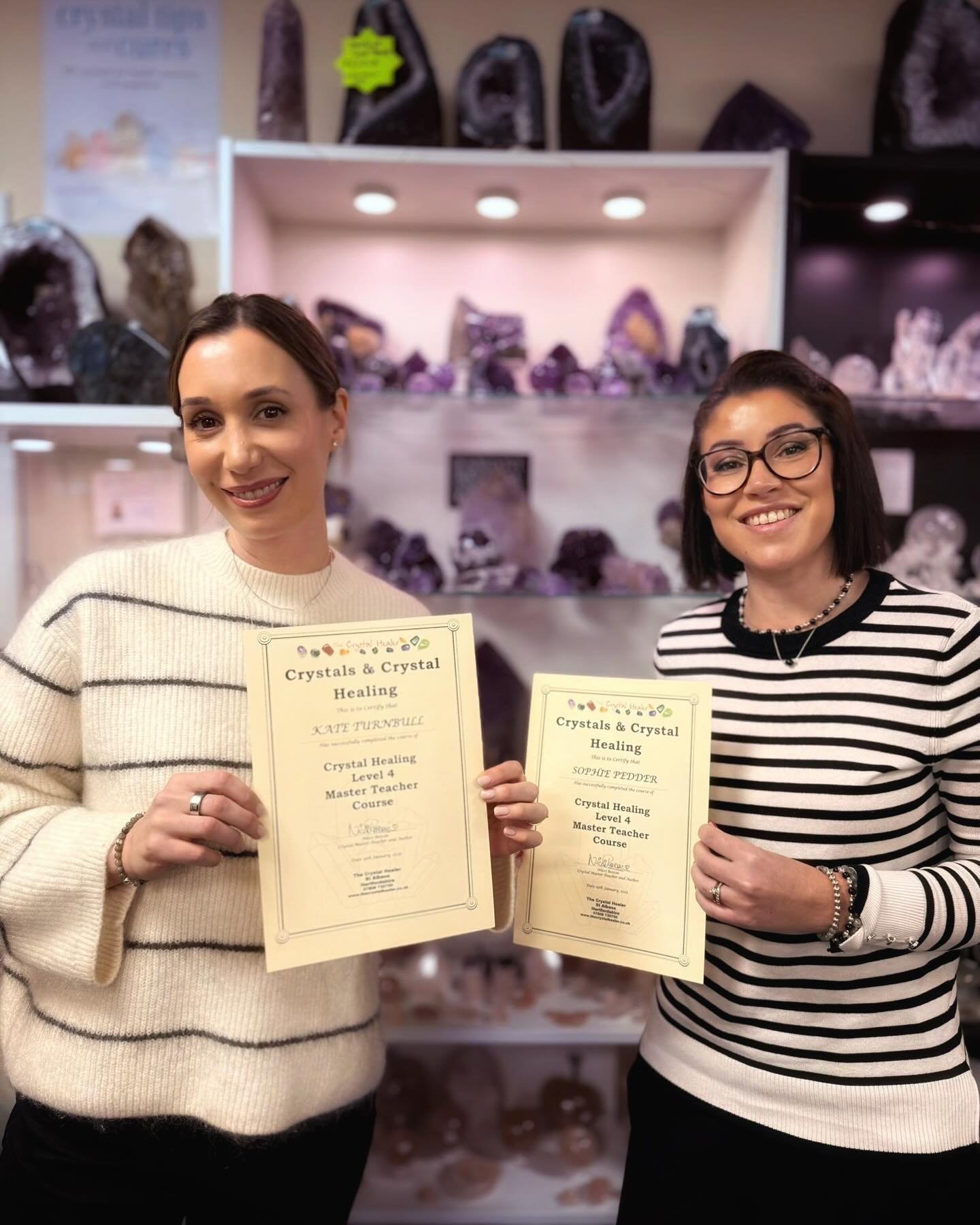 Have you ever walked into a room and instantly felt like everyone was on the same vibration? That&rsquo;s exactly how I felt this weekend as I completed my Crystal Master Teacher training with @nicci_roscoe at @thecrystalhealer beautiful space in St 