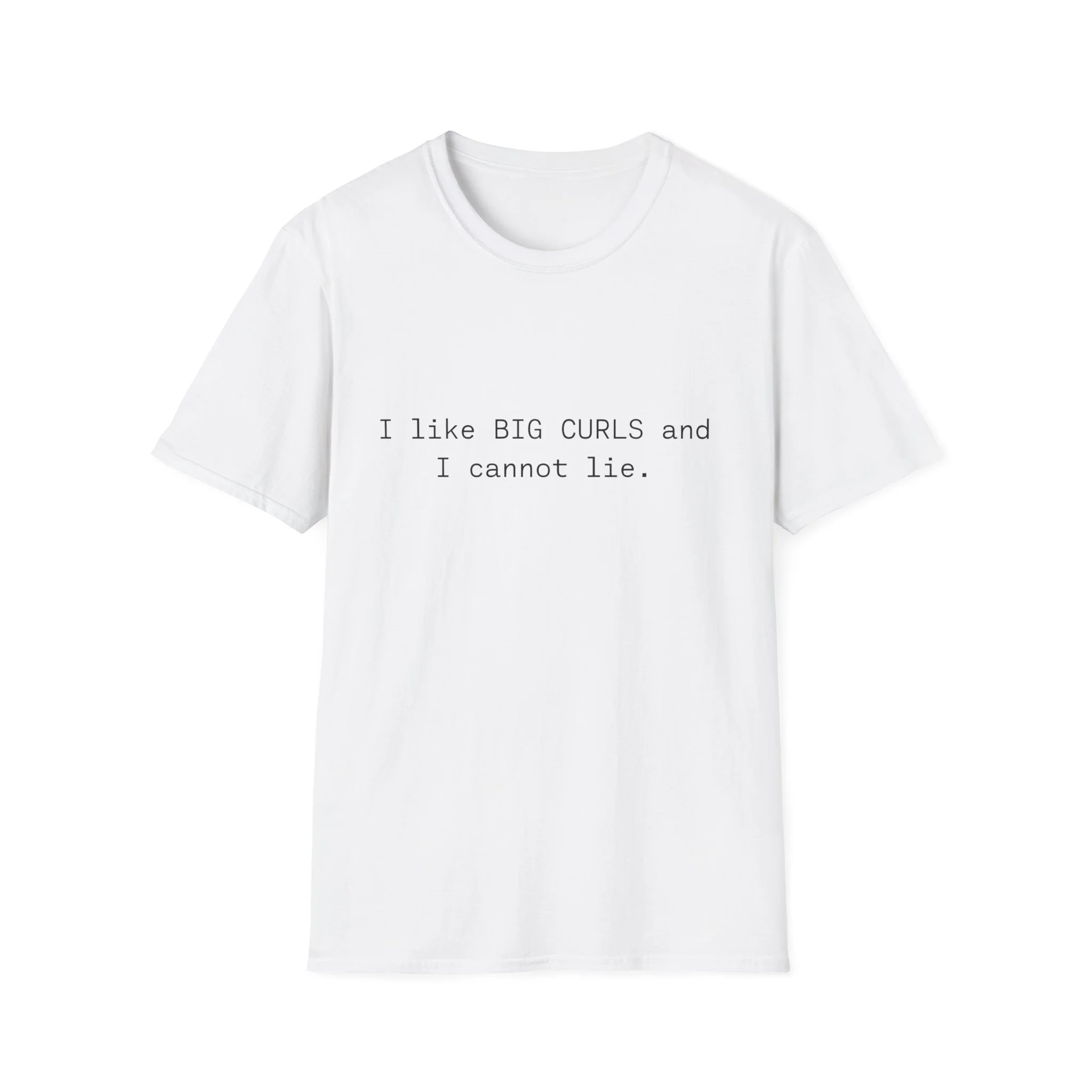 I like big curls and I can not lie t-shirt