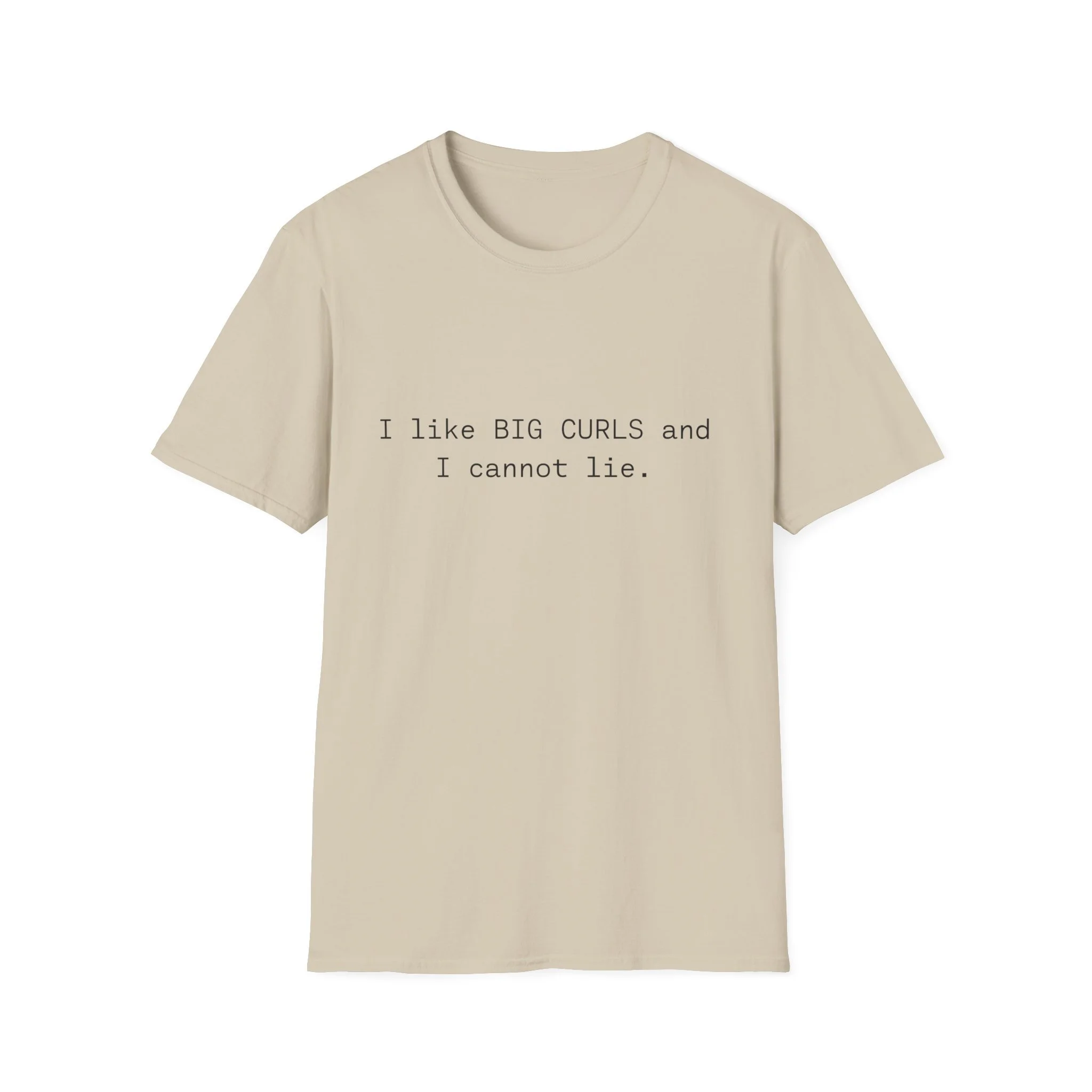 I like big curls and I can not lie t-shirt