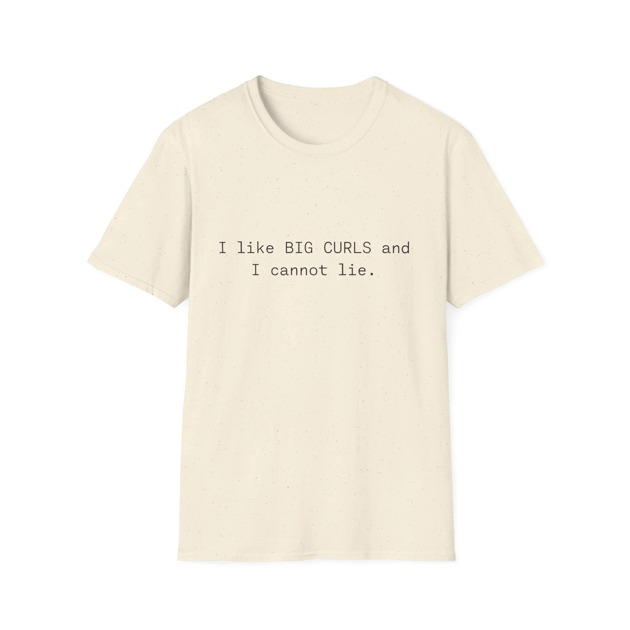 I like big curls and I can not lie t-shirt