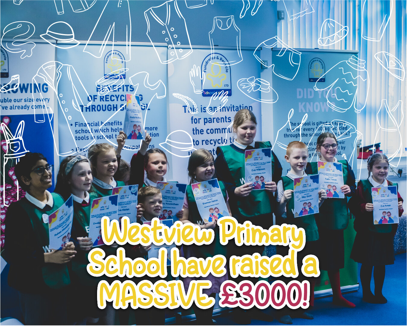 Westview Primary School are the first #schoolsconnect partner EVER to raise A MASSIVE &pound;3000 through their clothes bank and home collections! 🙌 

Wooooooo! 

What an amazing achievement. 

They're doing a fantastic job in their fundraising and 