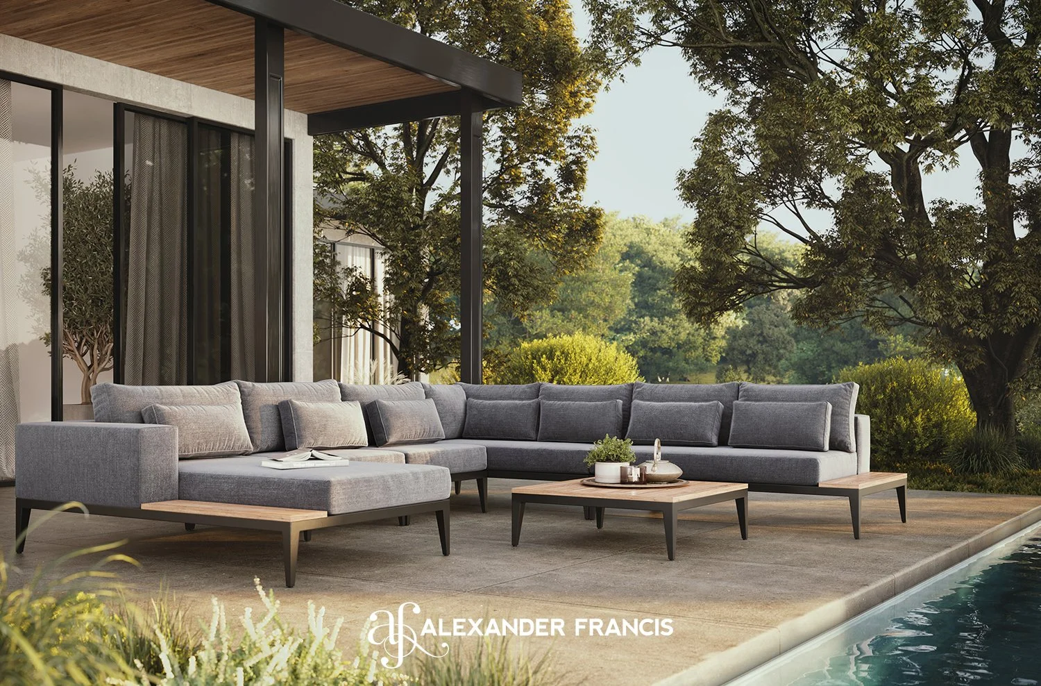 Alexander Francis image, designer outdoor furniture brand for modern gardens