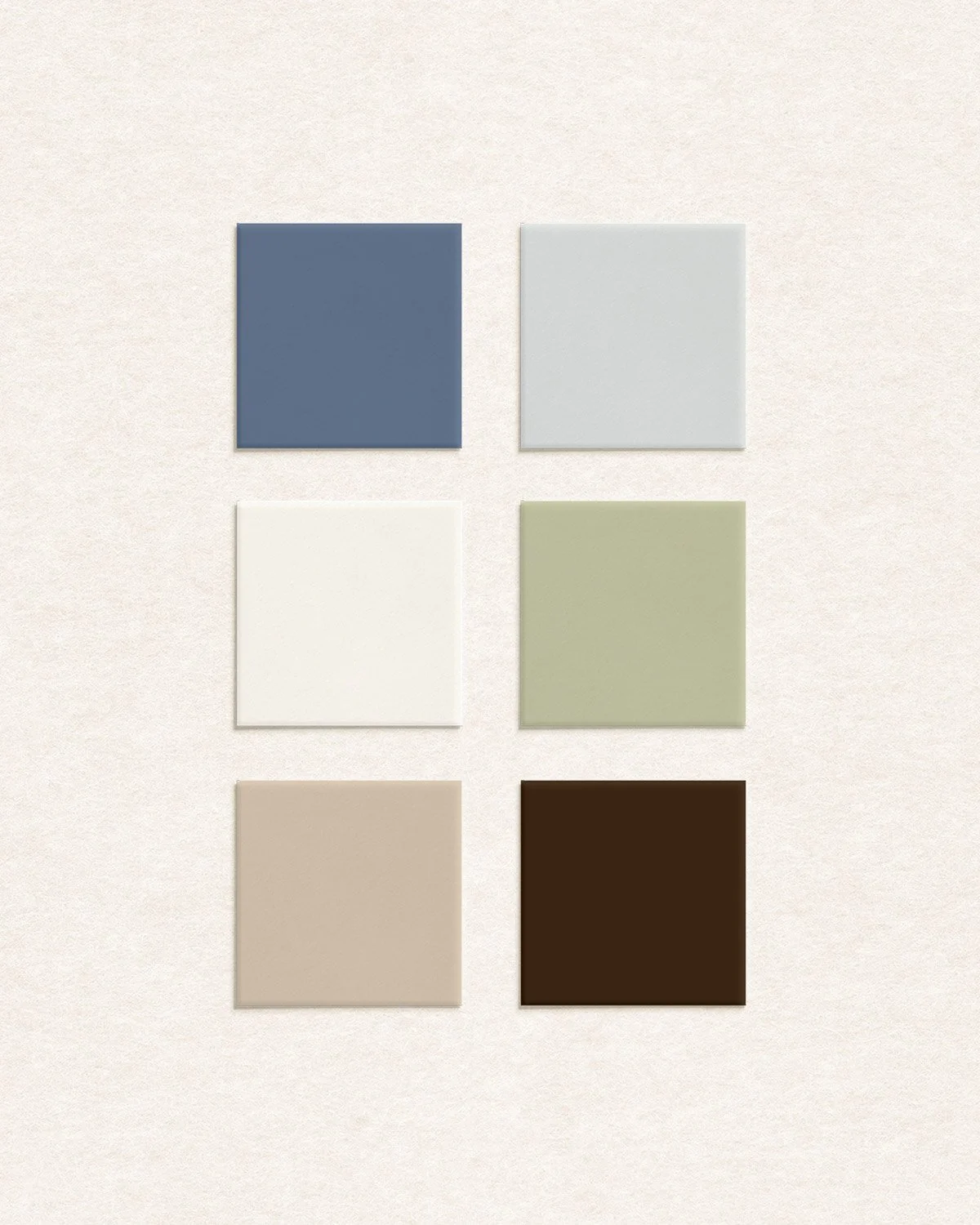 Brand identity design for June Press showcasing coastal-inspired color palette with soft neutrals, ocean blue, sage green, and earthy tones
