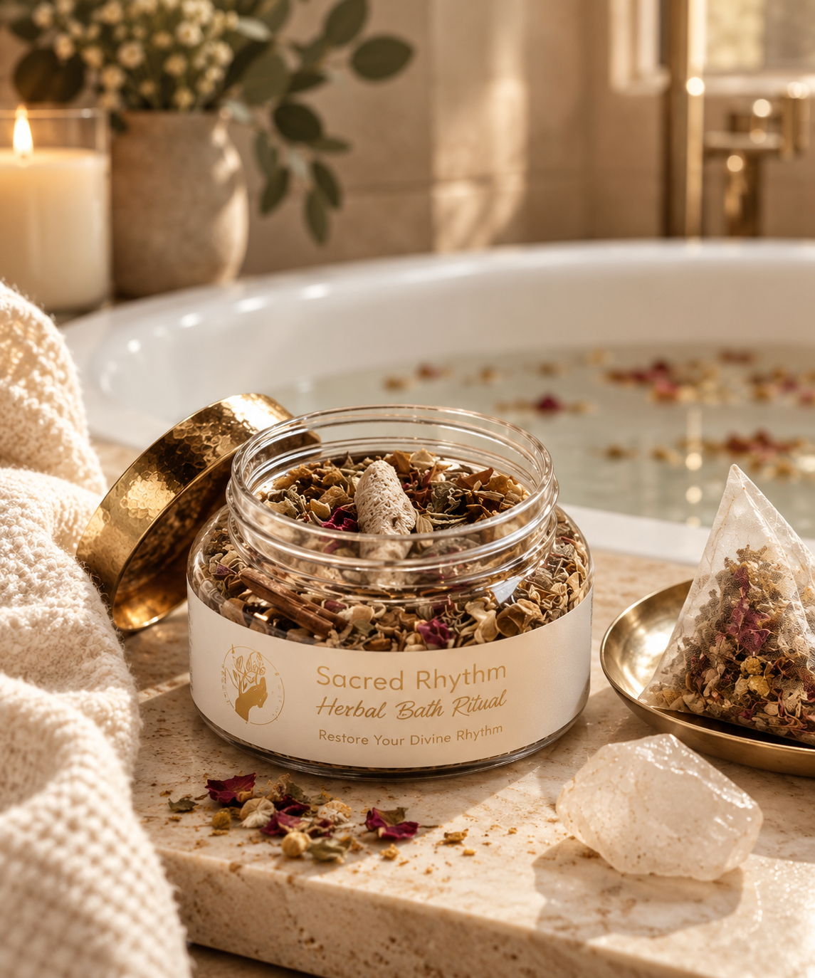 Luxe Botanical Tea Bath| Herbal Bath Soak