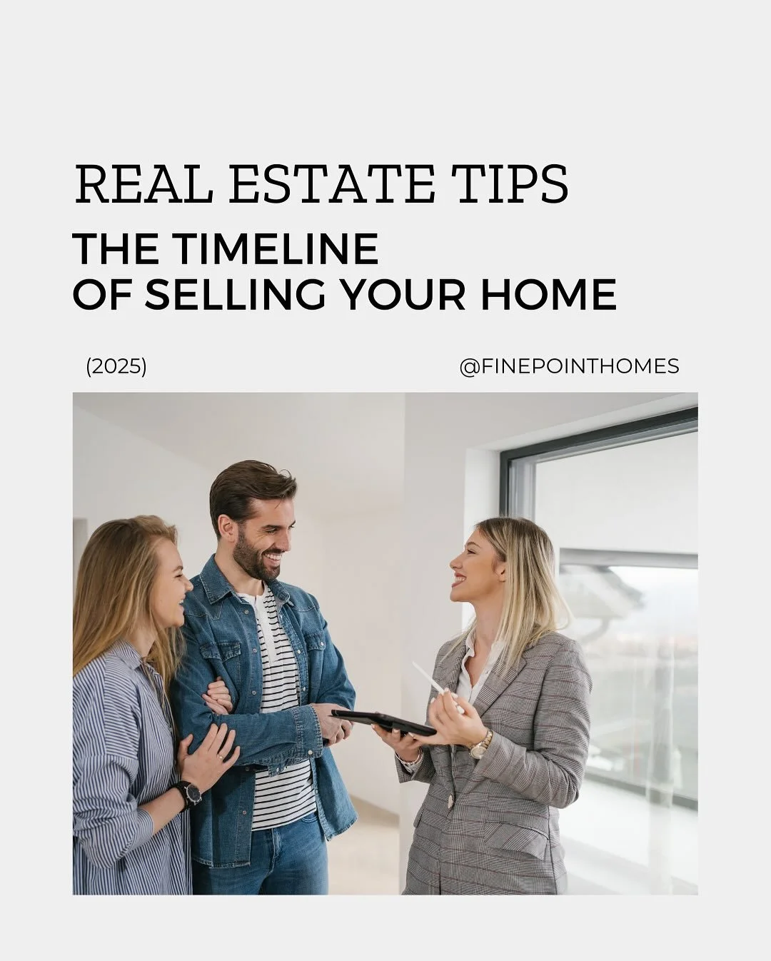 Thinking about selling your home? 🏡 Swipe to see what to expect from listing day to closing day!

With Fine Point Homes in your corner, we&rsquo;ll make the process as easy and stress-free as possible!

 Ready to make the move? Let&rsquo;s talk! ✨

