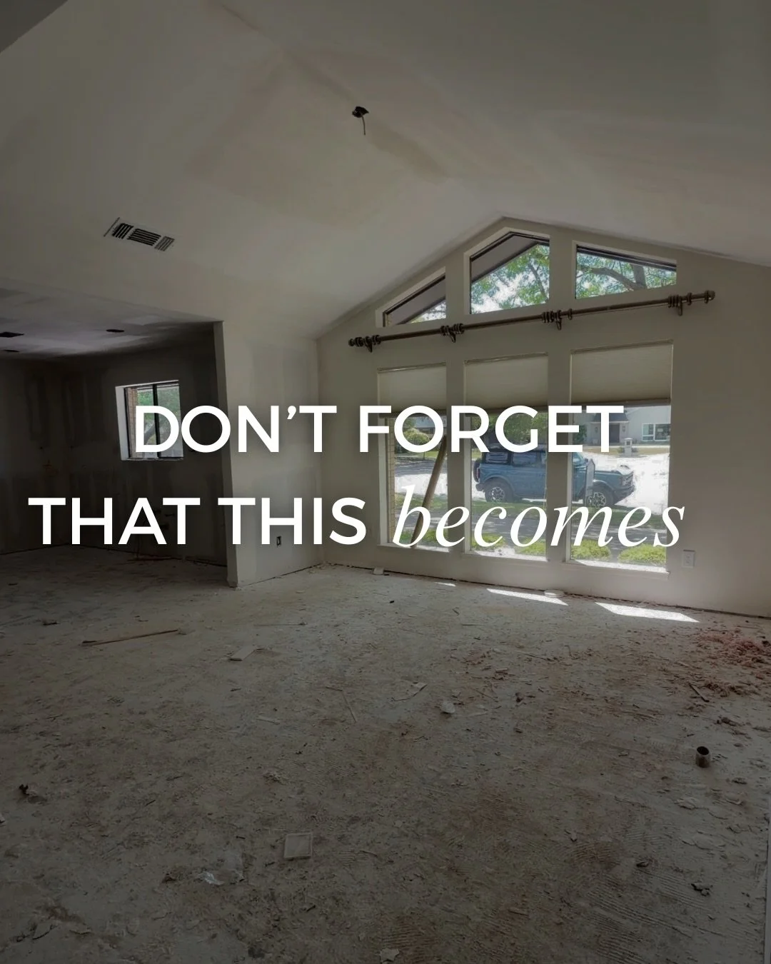 Behind every finished home is a season where it looks like this.

Framing, wires, dust, and materials everywhere. It&rsquo;s the stage where the vision is still coming together and where the most important work is happening behind the walls.

But thi