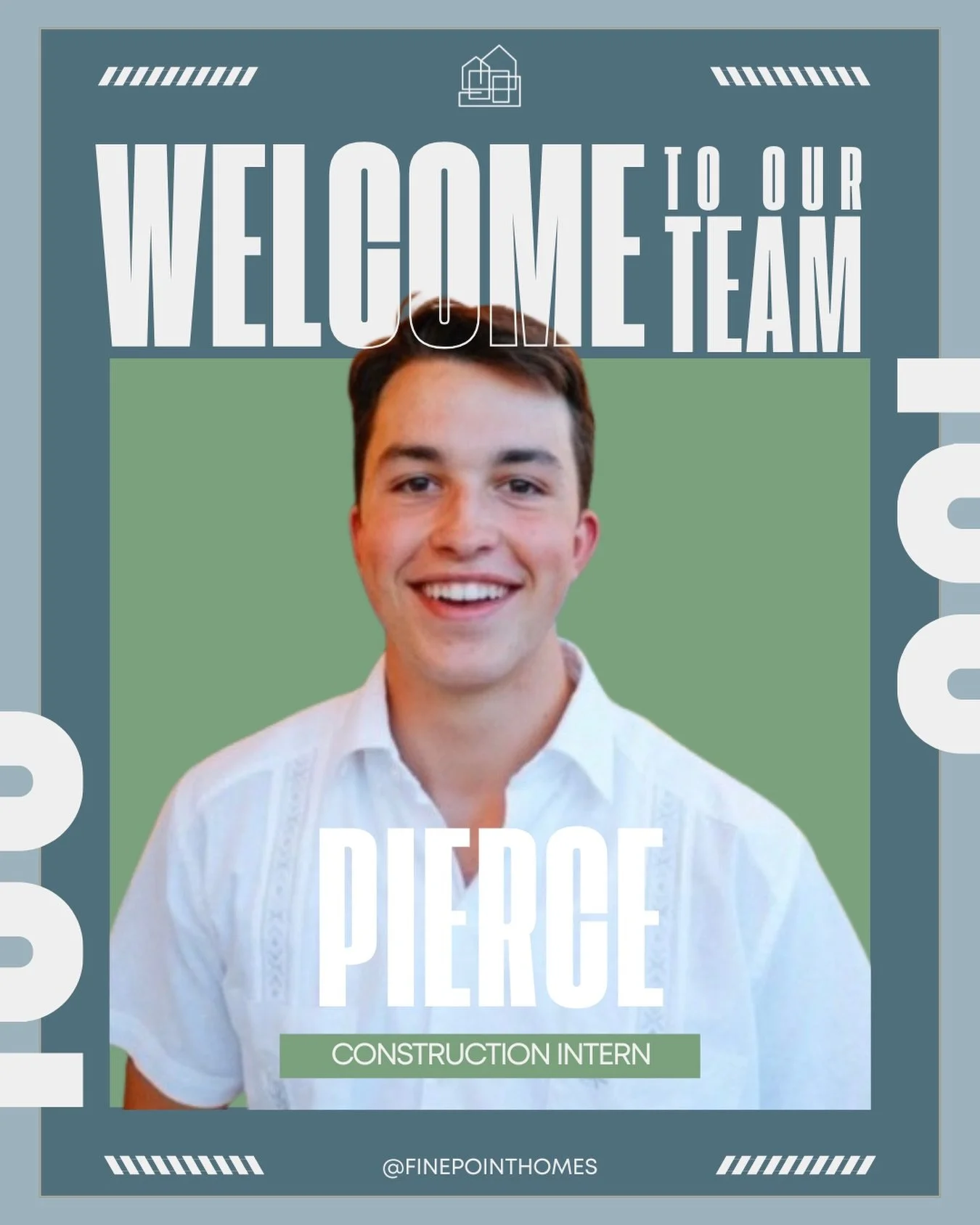 Please join us in welcoming our new intern Pierce Benner to the Fine Point Homes Construction team this summer!

Pierce is a senior Construction Science &amp; Management student at the University of Tennessee and a Fort Worth native with a passion fo