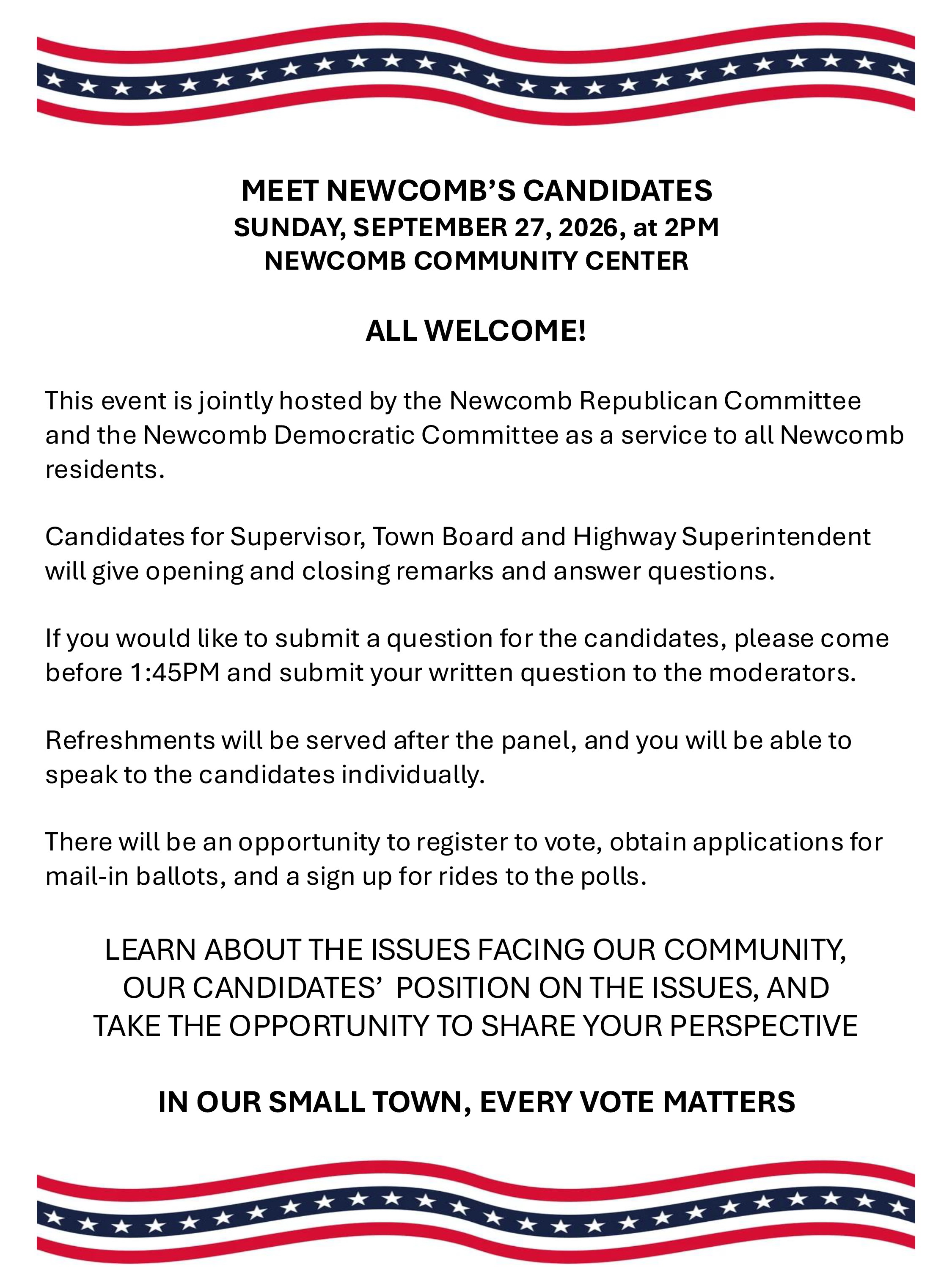 Meet Newcomb’s Candidates
