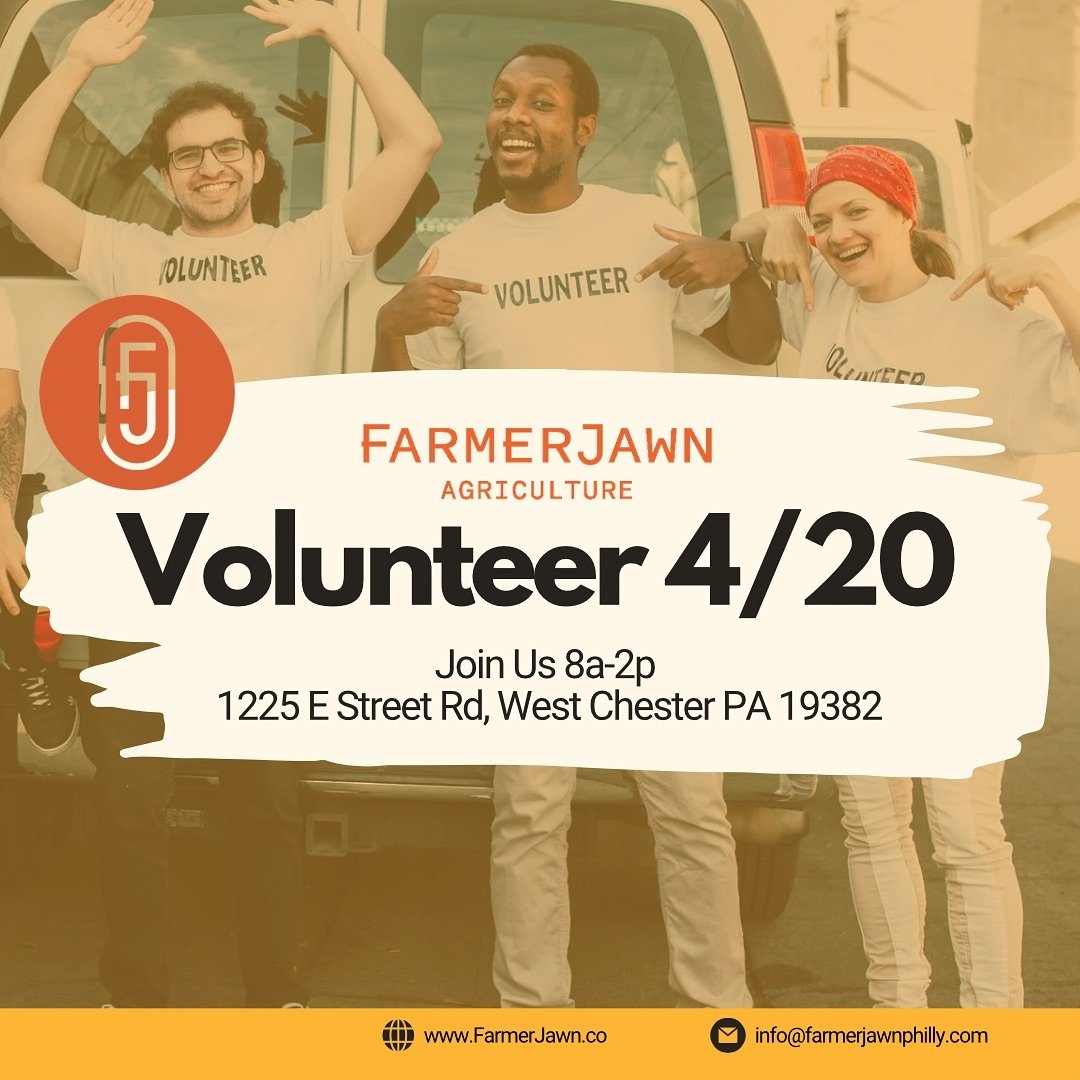🌿 **Volunteer Day at FarmerJawn Westtown!** 🌻

Hey, green thumbs and community lovers! We&rsquo;re gearing up for an exciting season at FarmerJawn Westtown, and we need your help to make it happen. Join us this Saturday, 4/20, 8a-2p, as we voluntee