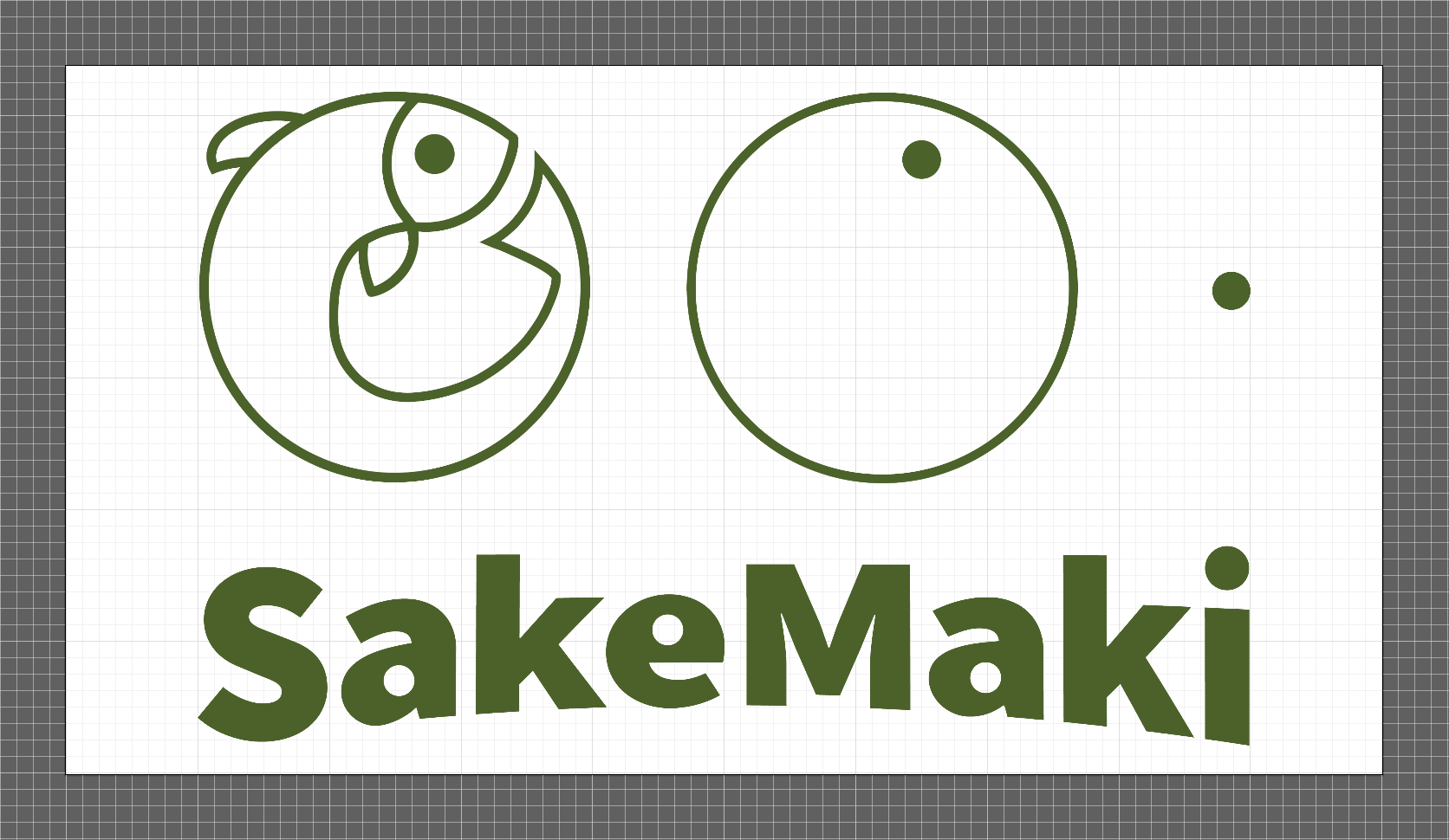 Study of logo and logotype design for SakeMaki Sushi Bar
