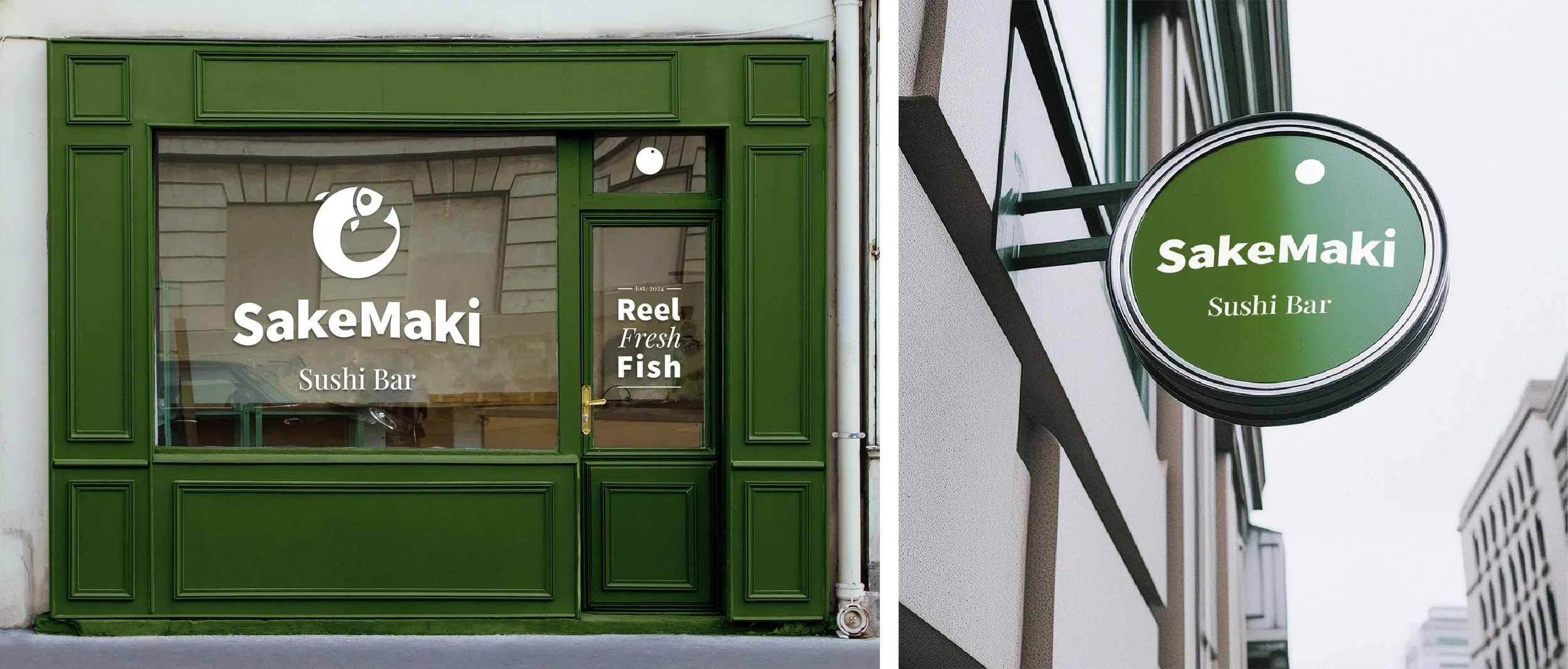 SakeMaki Sushi Bar - Store front and sign
