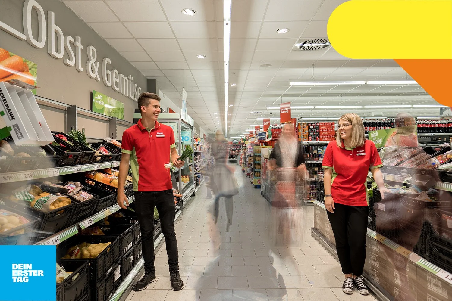 DEIN ERSTER TAG at PENNY supermarket chain - behind the scenes photography by Markus Hardt