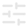 Simple black and white icon of a keyboard with seven keys and a few control keys.