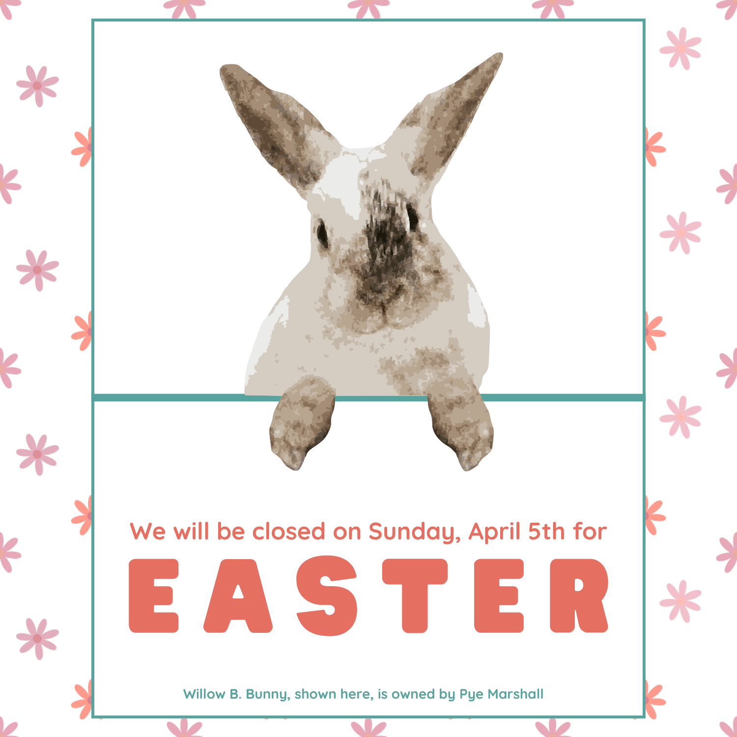 We will be closed on easter day