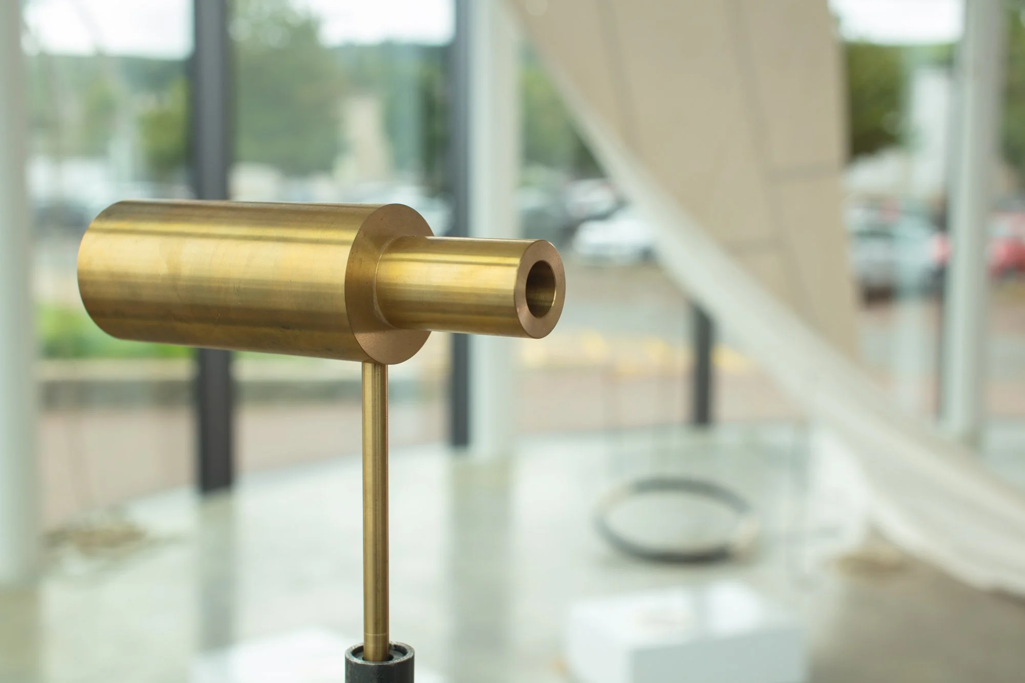 Brass telescope sculptural element