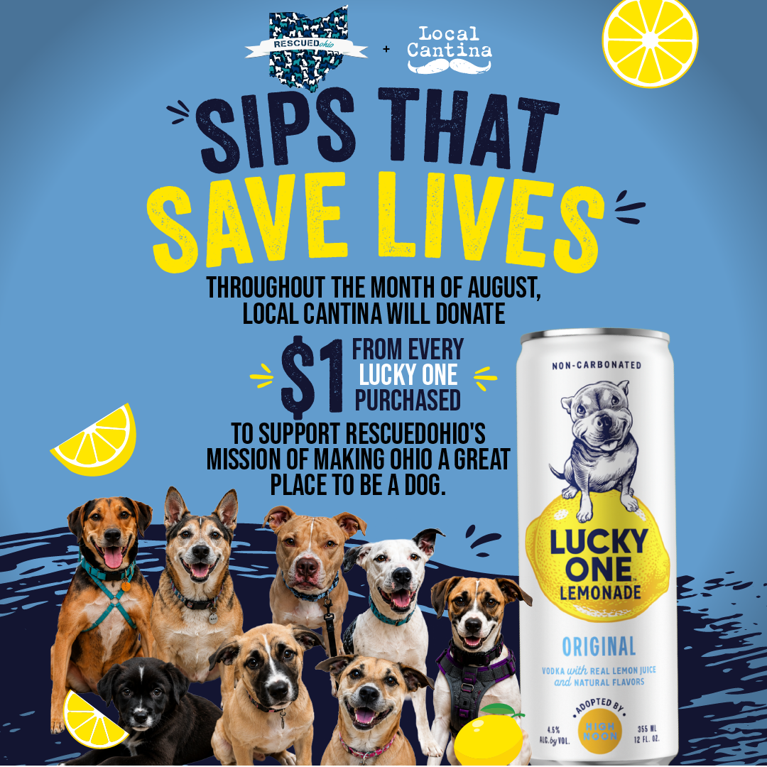 Drink a Lucky One. Help Rescue Dogs.