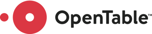 OpenTable logo with a red circle and black text