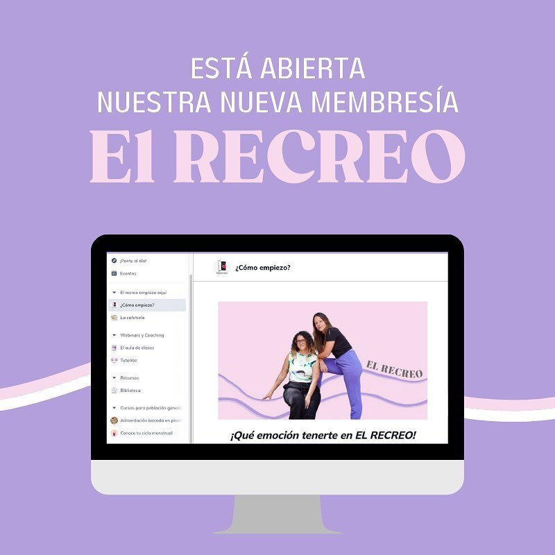 La membres&iacute;a m&aacute;s completa que estabas esperando🙌🏻

✨EL RECREO✨

Una membres&iacute;a mensual s&uacute;per completa donde podr&aacute;s seguir saliendo de cultura de dieta sin sufrimiento, si no, desde el placer de habitar tu cuerpo.

