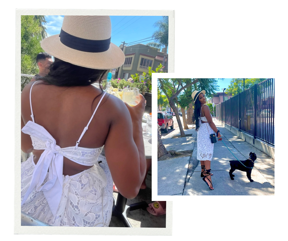 #Ootd: The cutest white lace cut out dress for brunch