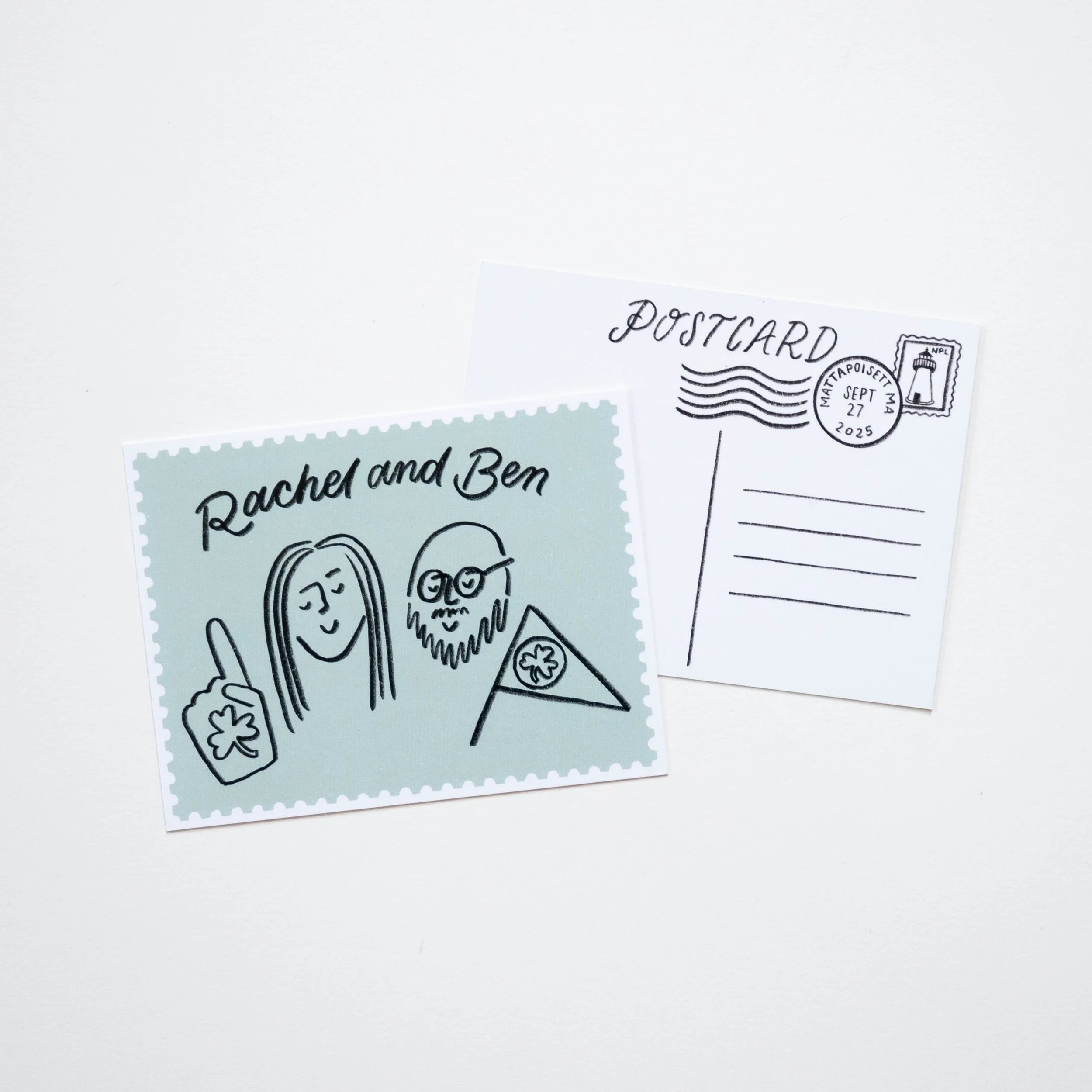 Custom Wedding Postcard 2/4