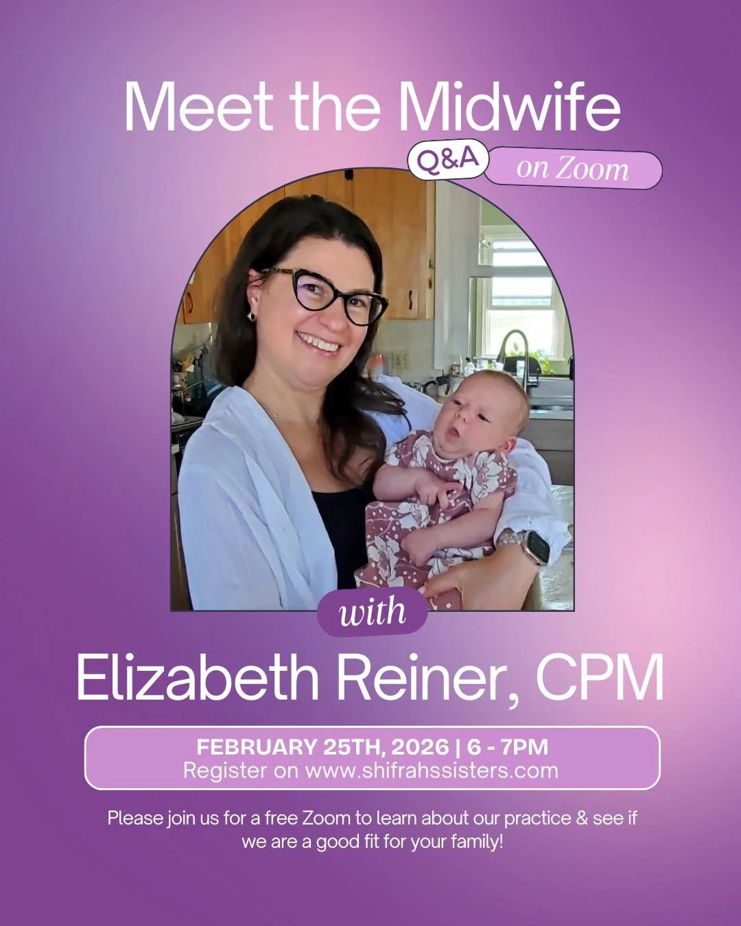 📣 Tonight! 📣 Please join our
monthly Q&amp;A to see if Shifrah&rsquo;s Sisters&rsquo; home birth midwifery care is right for you! Birth professionals are welcome, too!
💜
Free. RSVP needed to receive the link (and so I️ know who to call if I&rsquo;