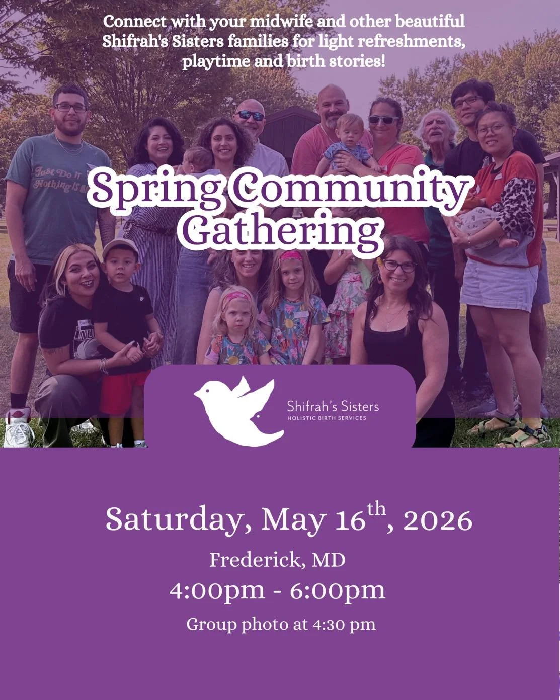 NEW Time! 

Can&rsquo;t wait to be with you at our upcoming in-person gathering Saturday, May 16th in Frederick!

TIME update: It will now be held from 4:00 pm to 6:00 pm, so I can be available for my son&rsquo;s lacrosse tournament! 

We are hoping 