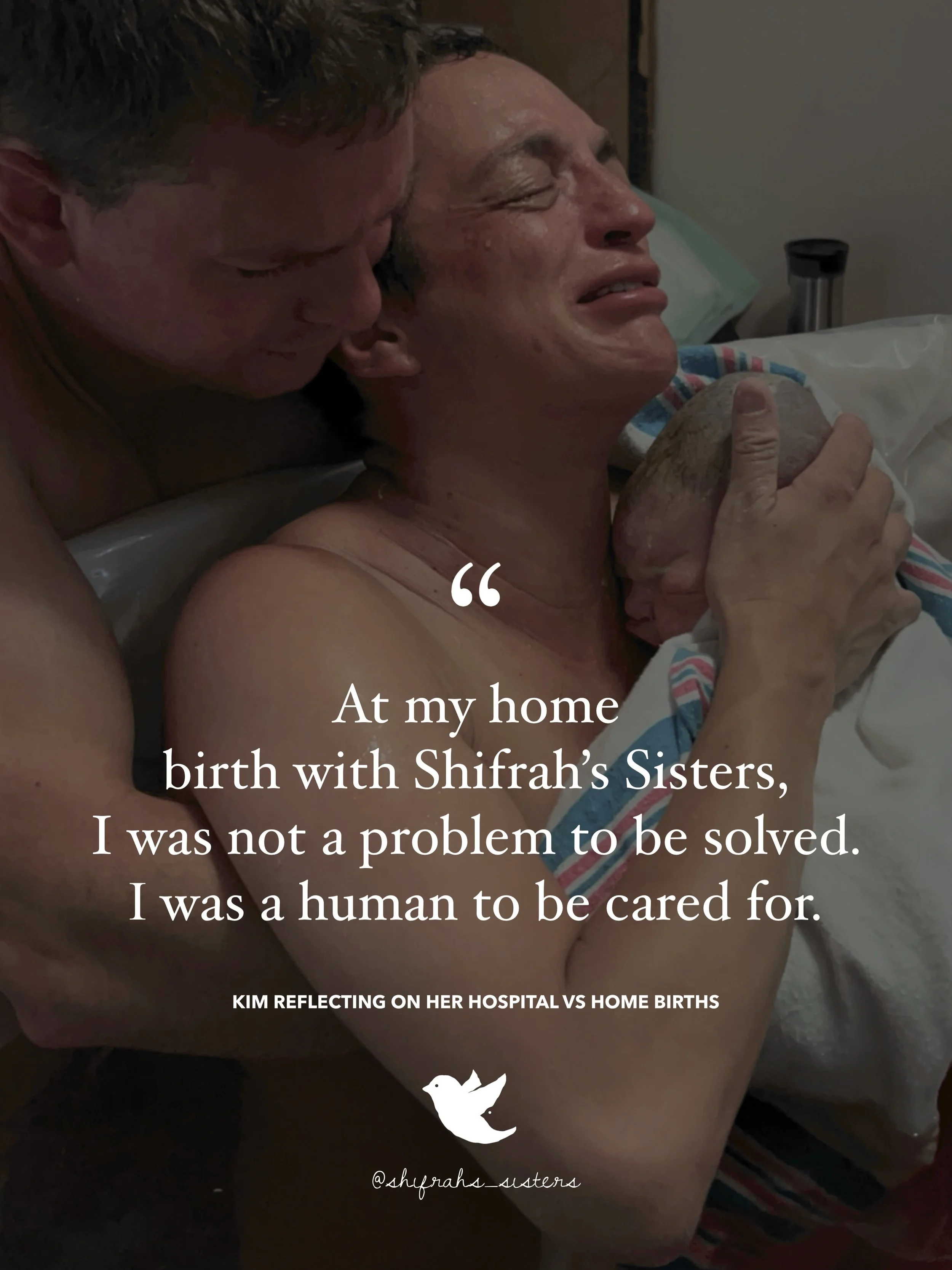 The impact of how you are treated during birth makes a lifelong difference for you and baby. 

I was moved at our recent community gathering when Kim and Ben shared how their home birth experience two years ago was so beautifully different than their