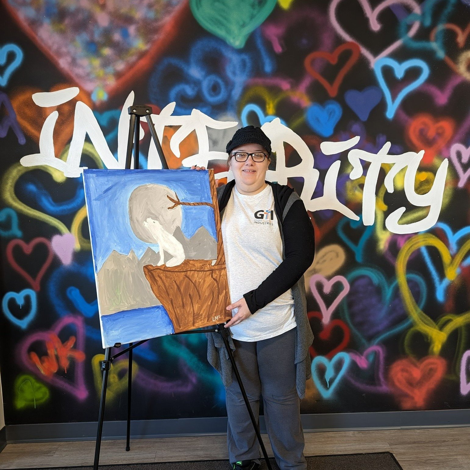 Linda is excited to enter her piece entitled &quot;Calling for Friends&quot; into the upcoming Breaking Barriers Art Exhibit Contest sponsored by the Michigan Developmental Disabilities Council. Selected artworks will be displayed in a public art exh