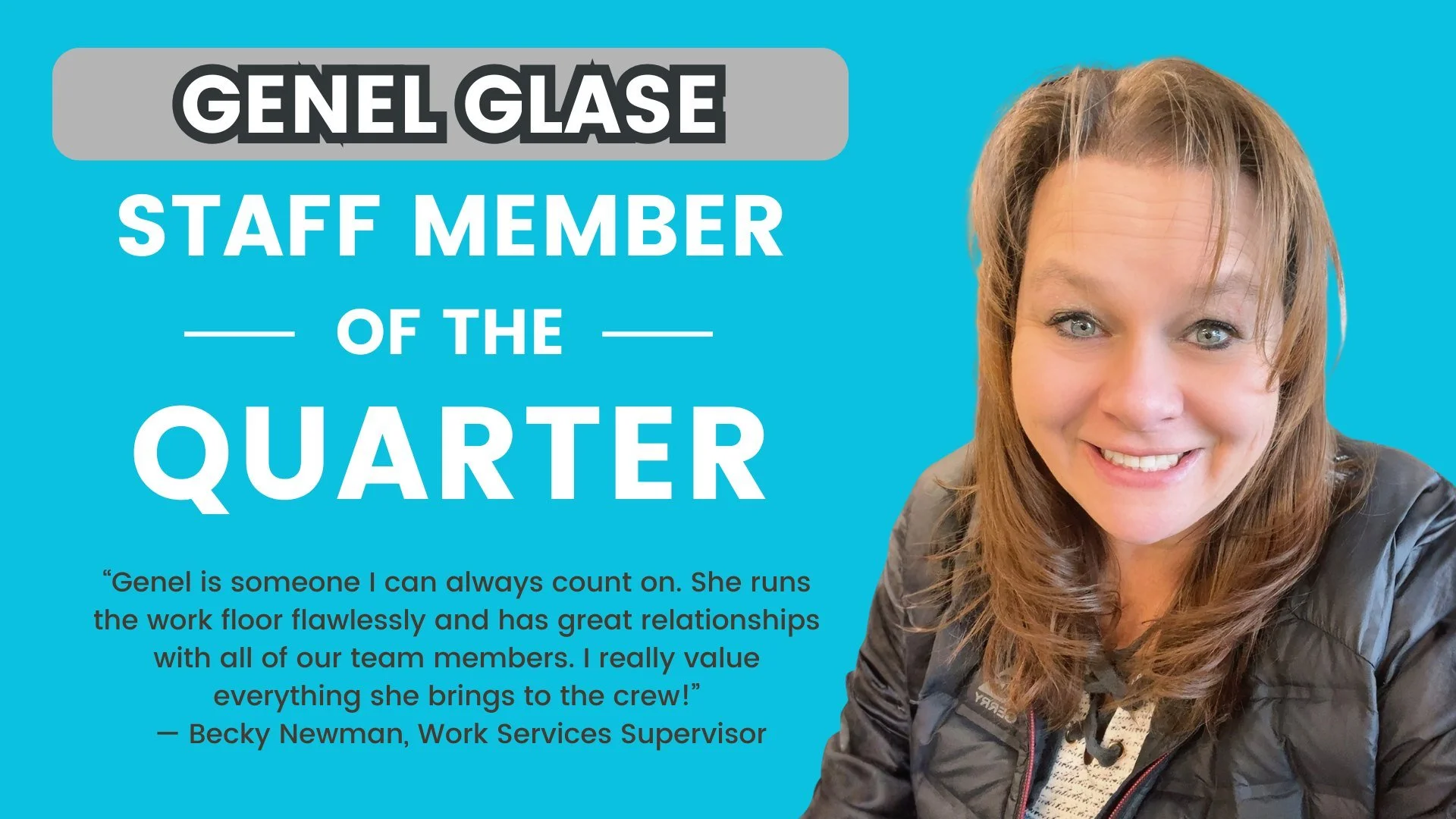 We&rsquo;re thrilled to recognize Genel Glase as our Staff Member of the Quarter! 💚

Genel has been part of the GTI family for 11 years, and in that time, she&rsquo;s made an incredible impact on everyone around her. As a Work Services Program Manag