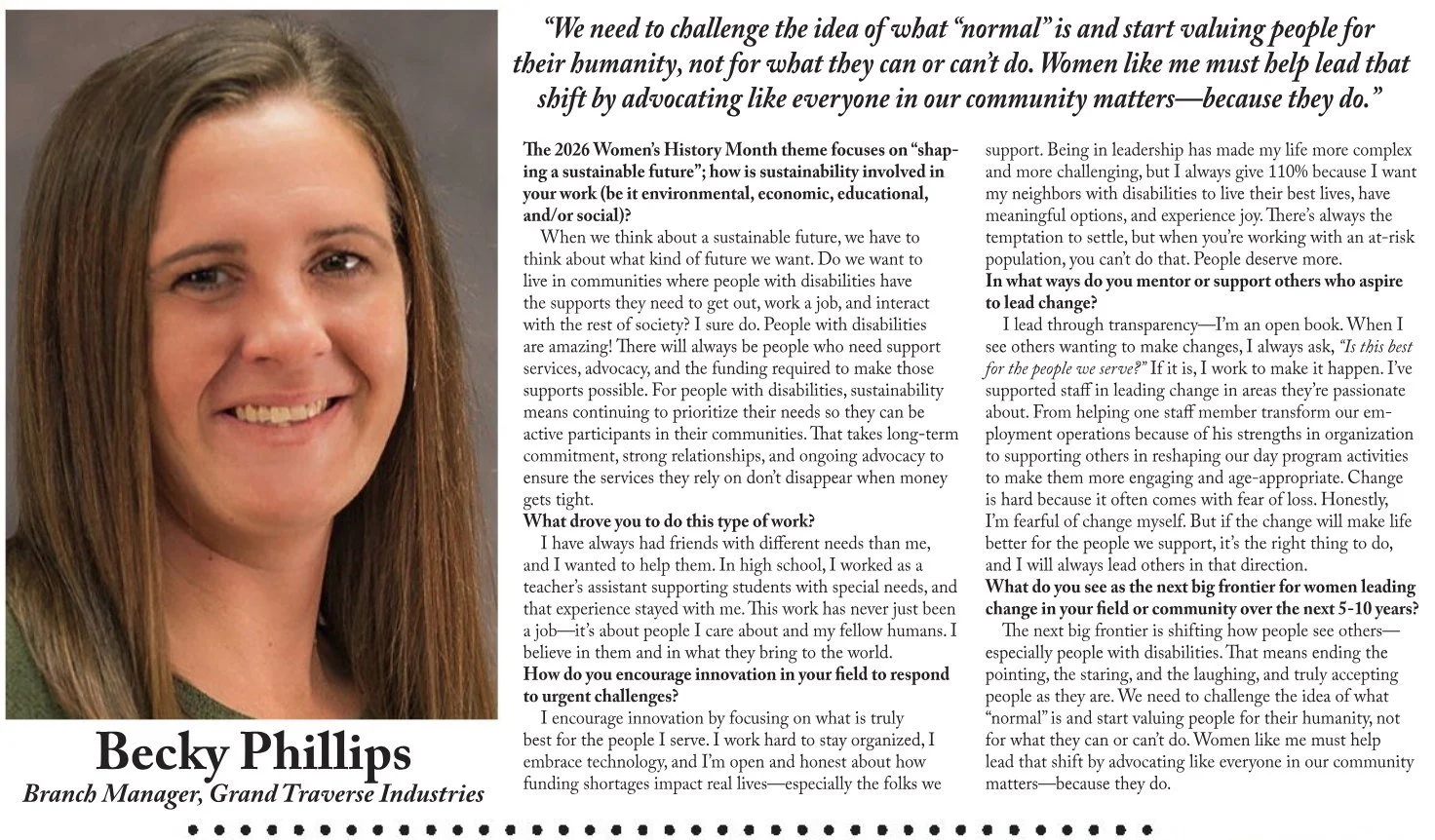 "Do we want to live in communities where people with disabilities have the supports they need to get out, work a job, and interact with the rest of society? I sure do. People with disabilities are amazing!"

We couldn&rsquo;t agree more. 💙