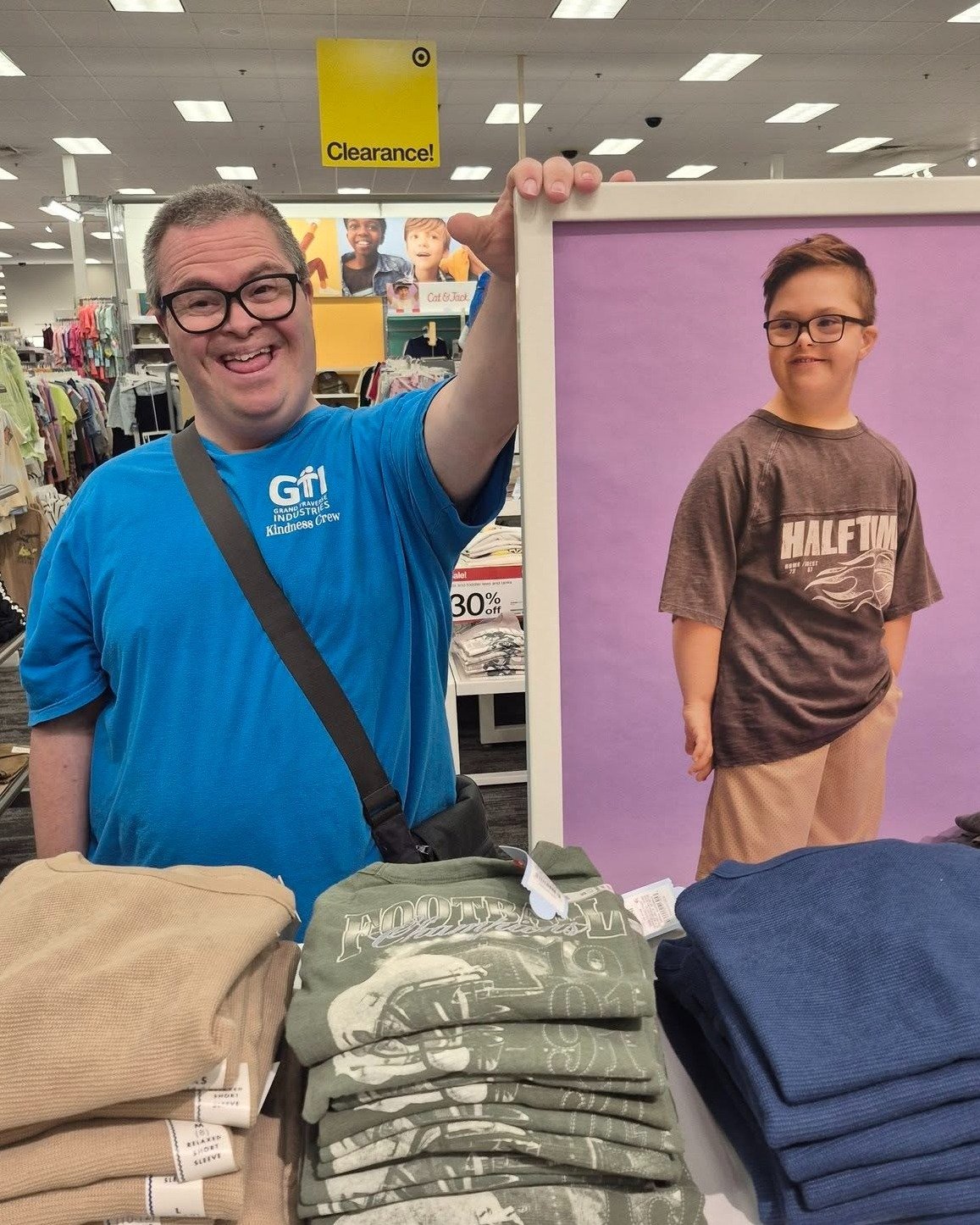 Kirtis saw this advertisement at @target and exclaimed, "Oh, I love him!"
We couldn't help but smile 😊

#representationmatters #disabilityawareness #downrightperfect💛💙