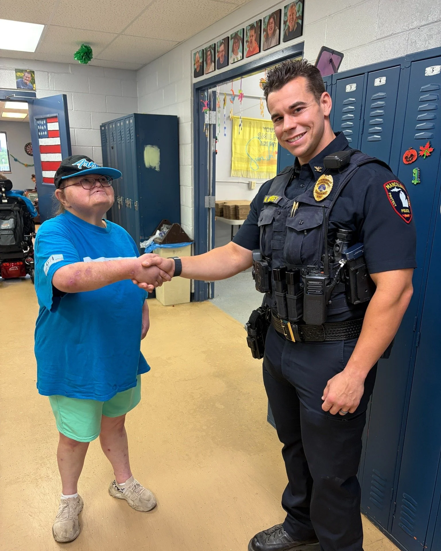 👮&zwj;♂️💙 A special thank you to @mancelonaofficial Police Chief Godfrey for stopping by GTI this morning to provide education on personal safety, accountability, and making good choices, while also answering questions from our Team Members!

We ap