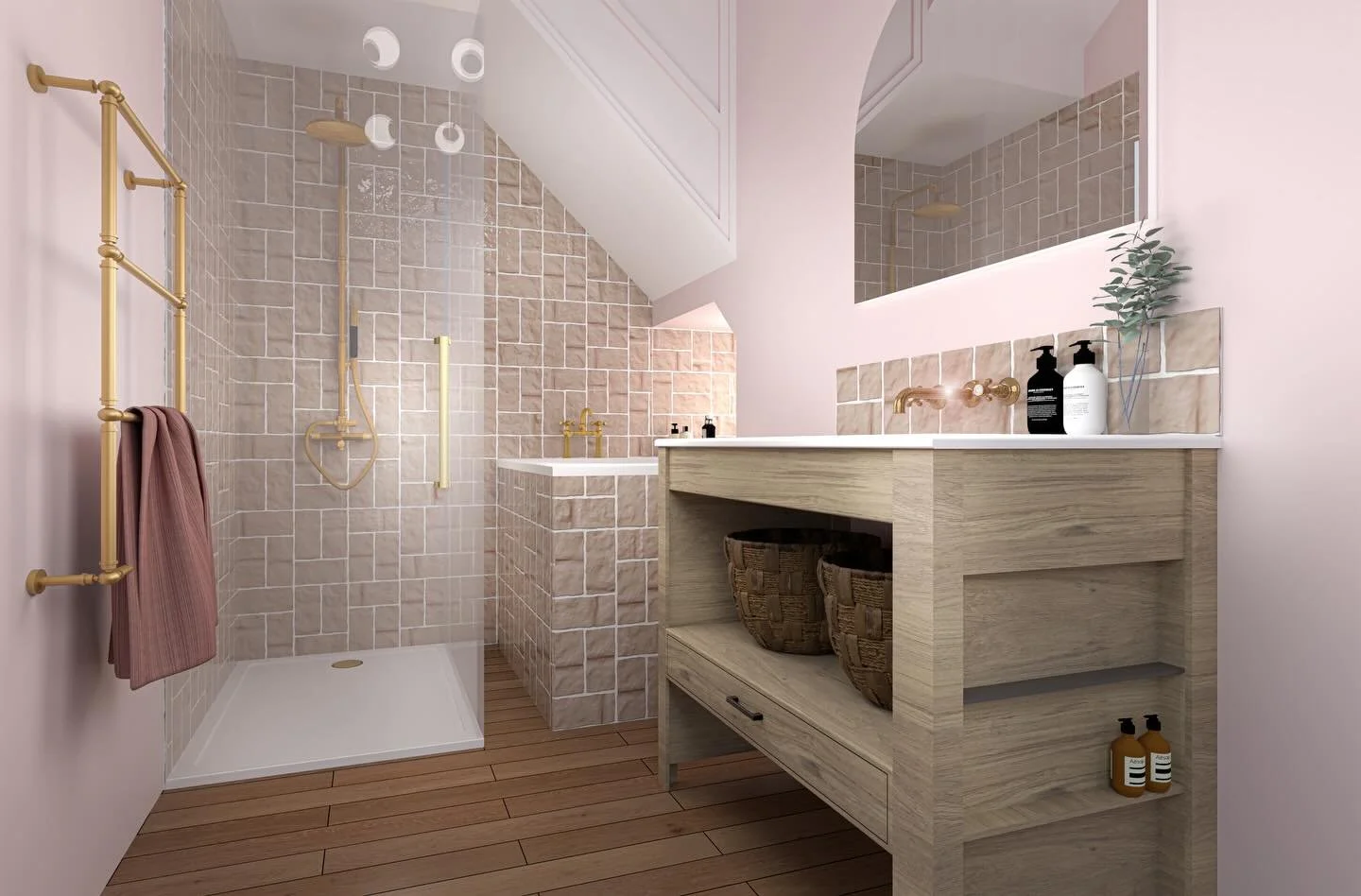 Same room.
Same tiles.
Completely different feeling.

Nothing changed here except how the tiles were placed &mdash; and yet the mood shifts instantly.

One layout leans more industrial &mdash; structured, practical, a little tougher in feel.
The othe