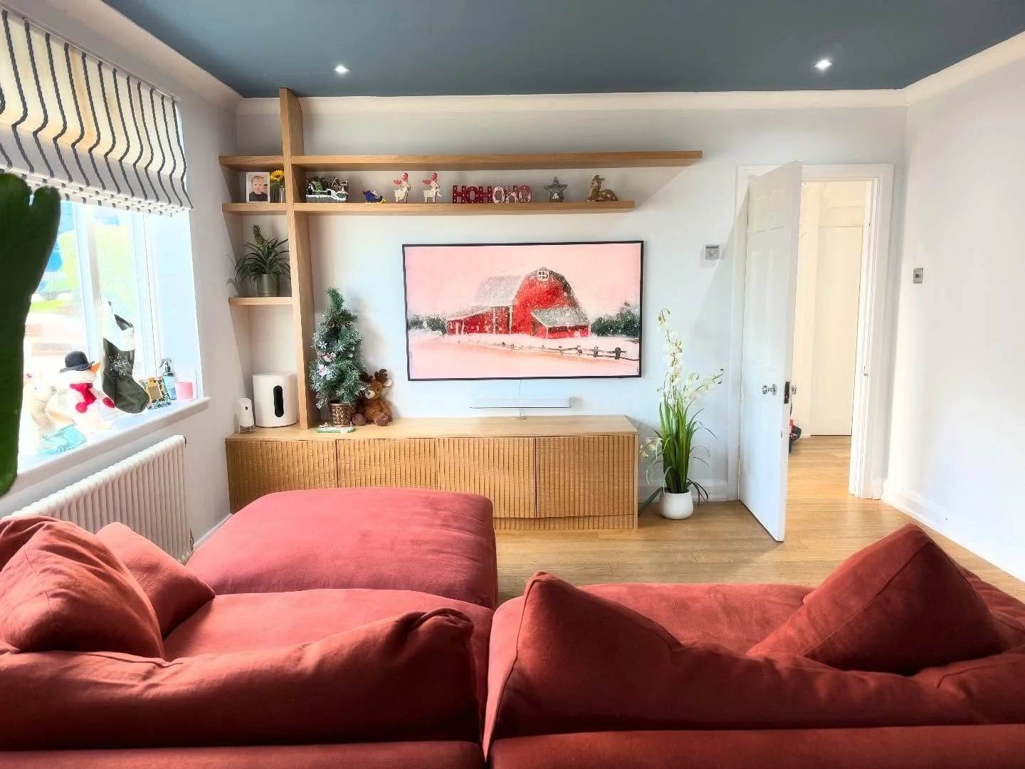 Designing spaces that grow with you ✨

What started as a simple media wall is now becoming the heart of this family room &mdash; shaped through sketches, elevations, 3D and a lot of thoughtful decisions along the way.

Styled for Christmas and almost