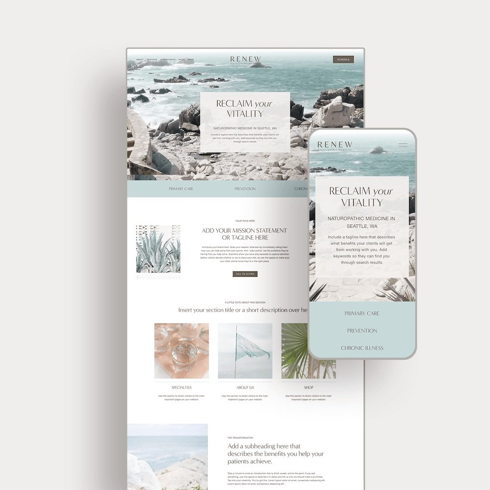 Squarespace Website Templates for Health Wellness Marketers