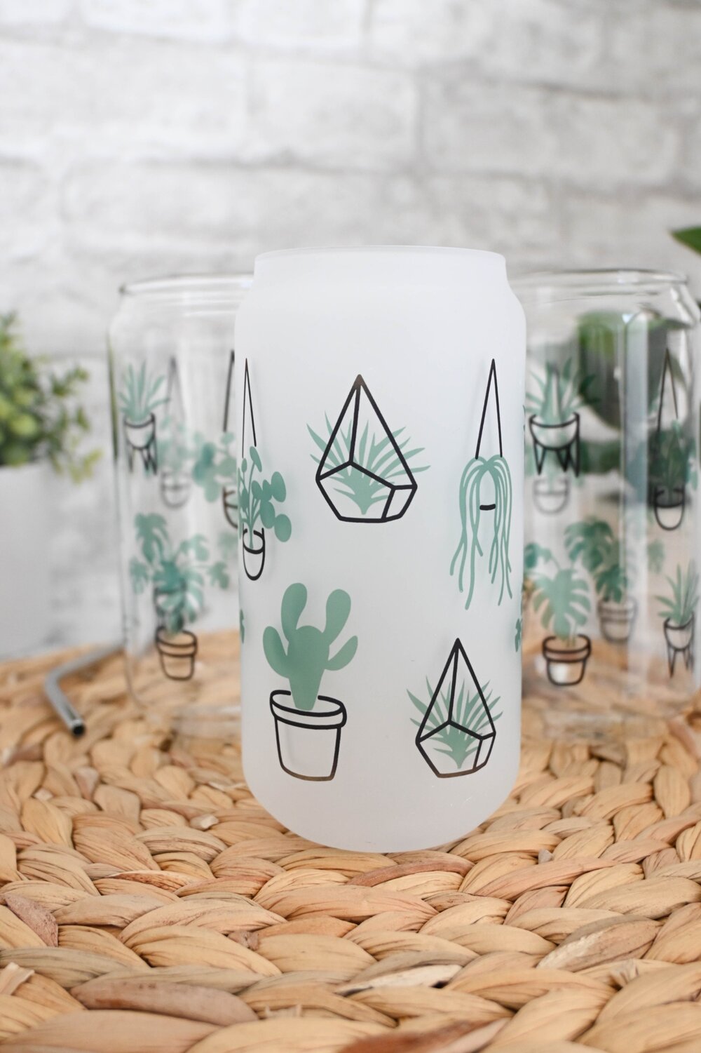 House Plants Sublimation Beer Can Glass Cup — Eleven 14 Designs