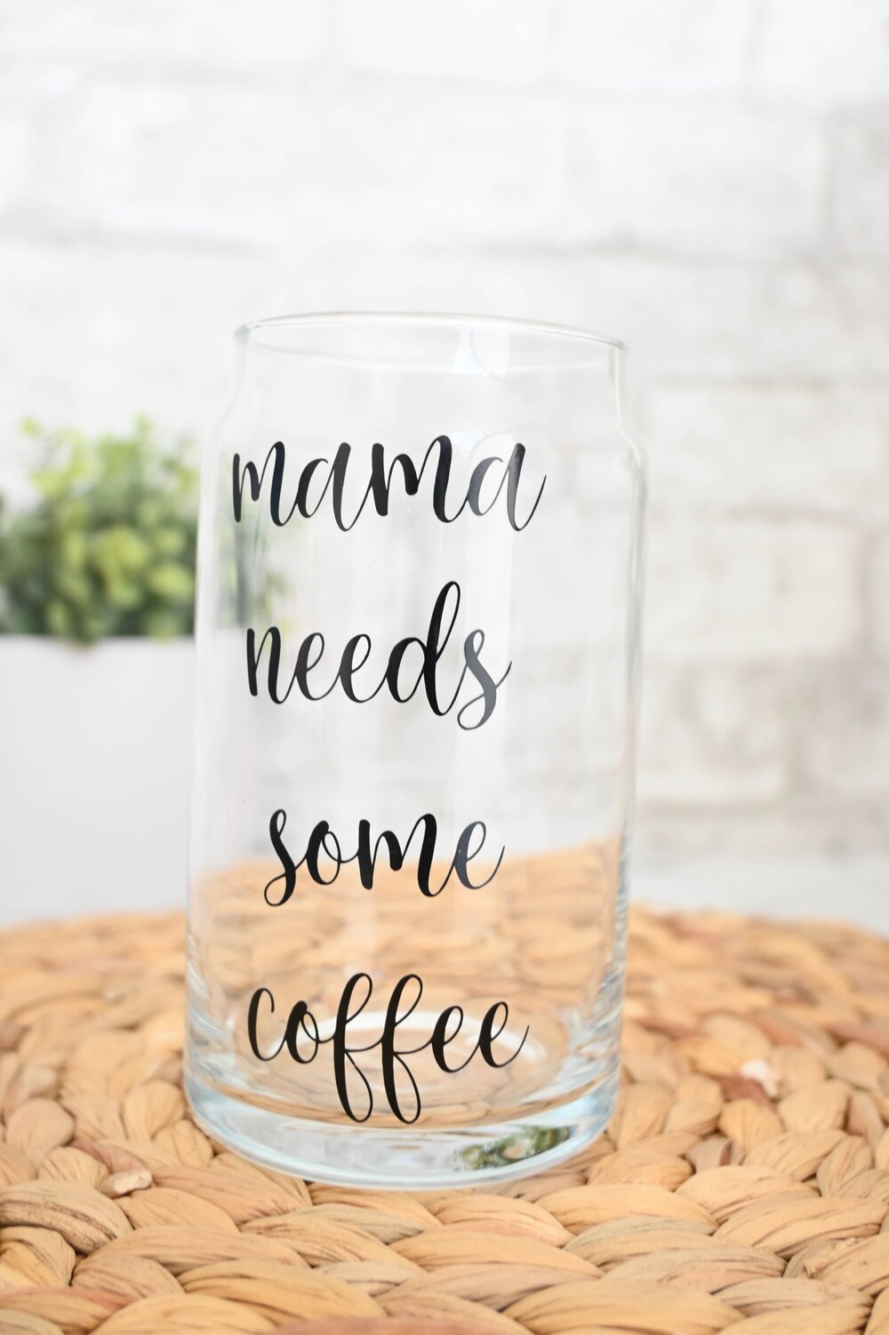 Coffee is my Therapy Print Beer Can Glass with Lid and Straw