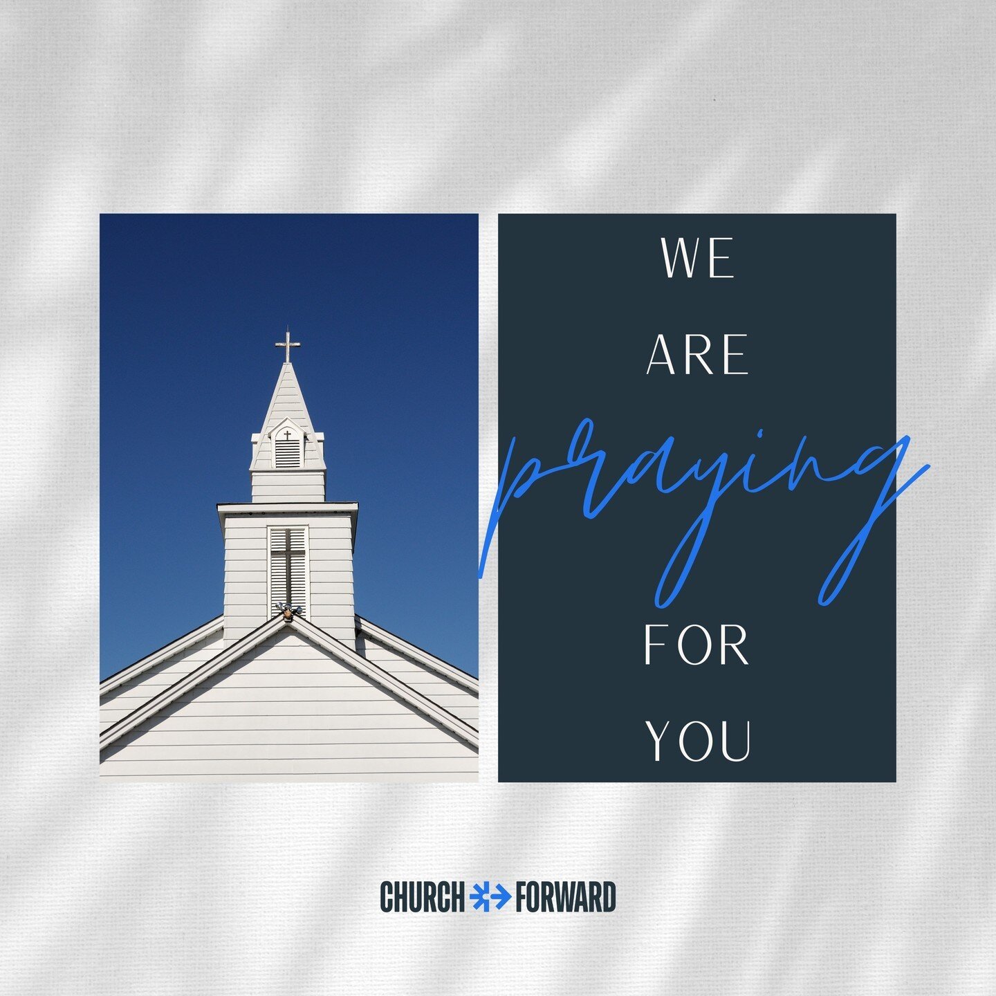 We're praying for you, your team, and your church. Sunday is coming!