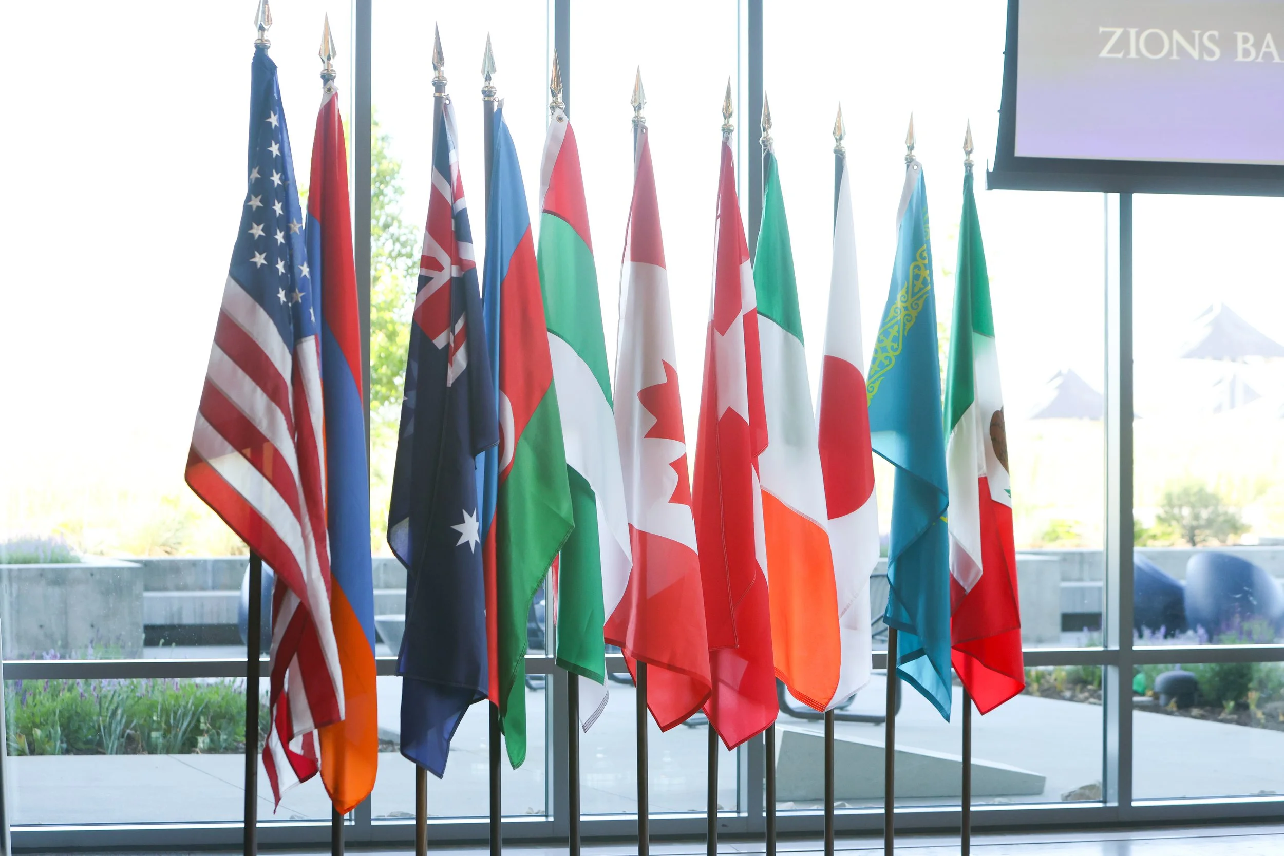 Multiple country flags