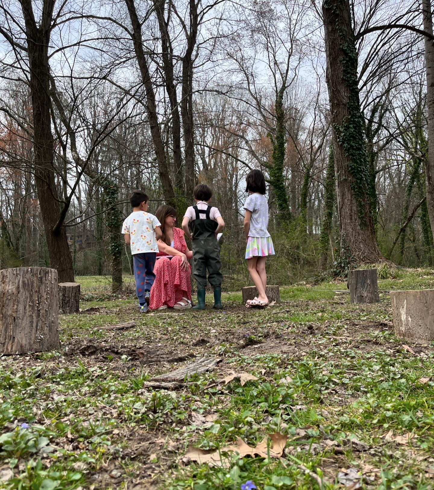 Language Arts class in the fairy circle, creek play, and color pops in the student garden. These are a few of our favorite things 🎵

#goldfinchnatureschool #outdoorclassisin #landstewardship #natureschool #staycurious #rva #microschool #environmenta