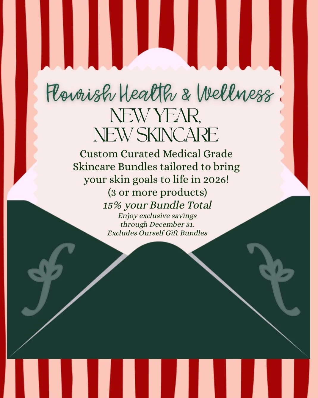 New Year, New Skincare! 🍾✨🥂

At Flourish Health &amp; Wellness, we don&rsquo;t treat skincare products as a one size fits all type of purchase! 

For that reason we are rolling out a special end of the year opportunity for you to purchase a persona